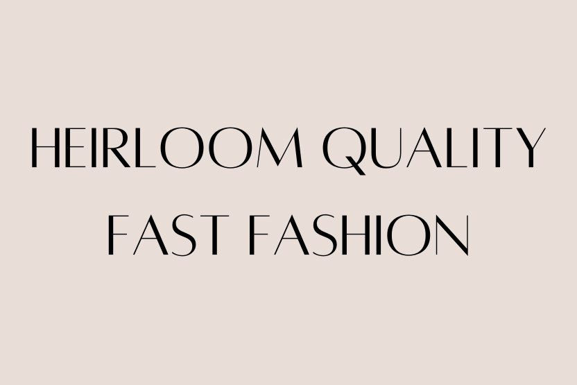 Fast Fashion vs. Heirloom Quality Babywear