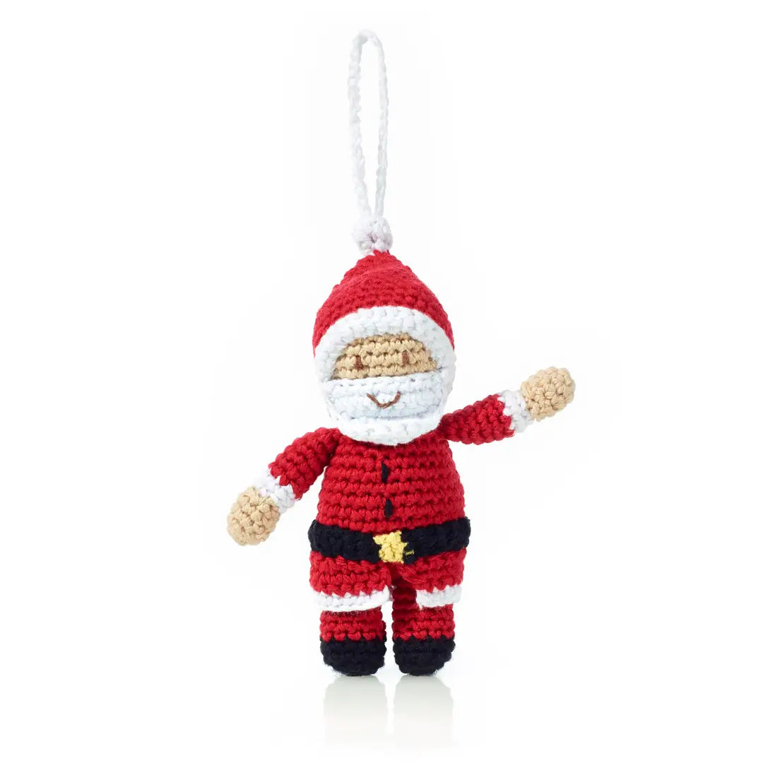 Santa Ornament Organic Cotton
