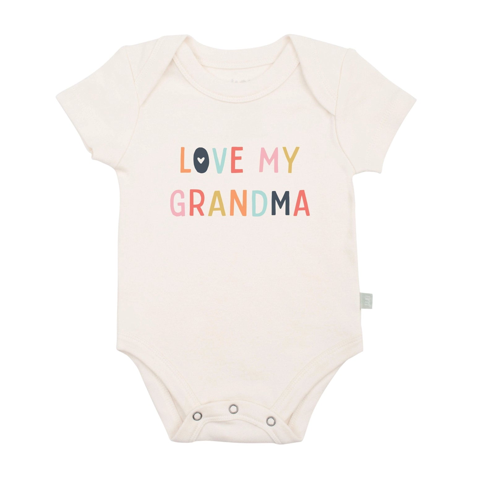 love grandma rainbow letter baby bodysuit