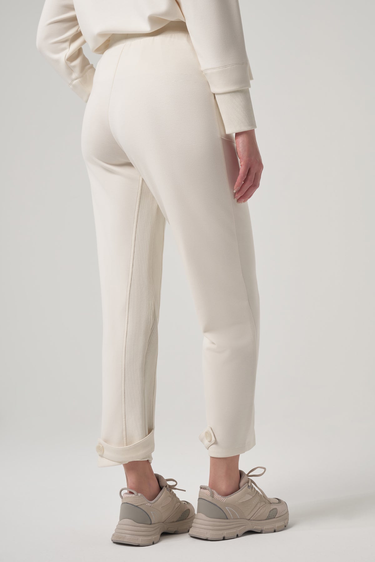 Clar Ecru Modal Zip Pullover & Pant Set