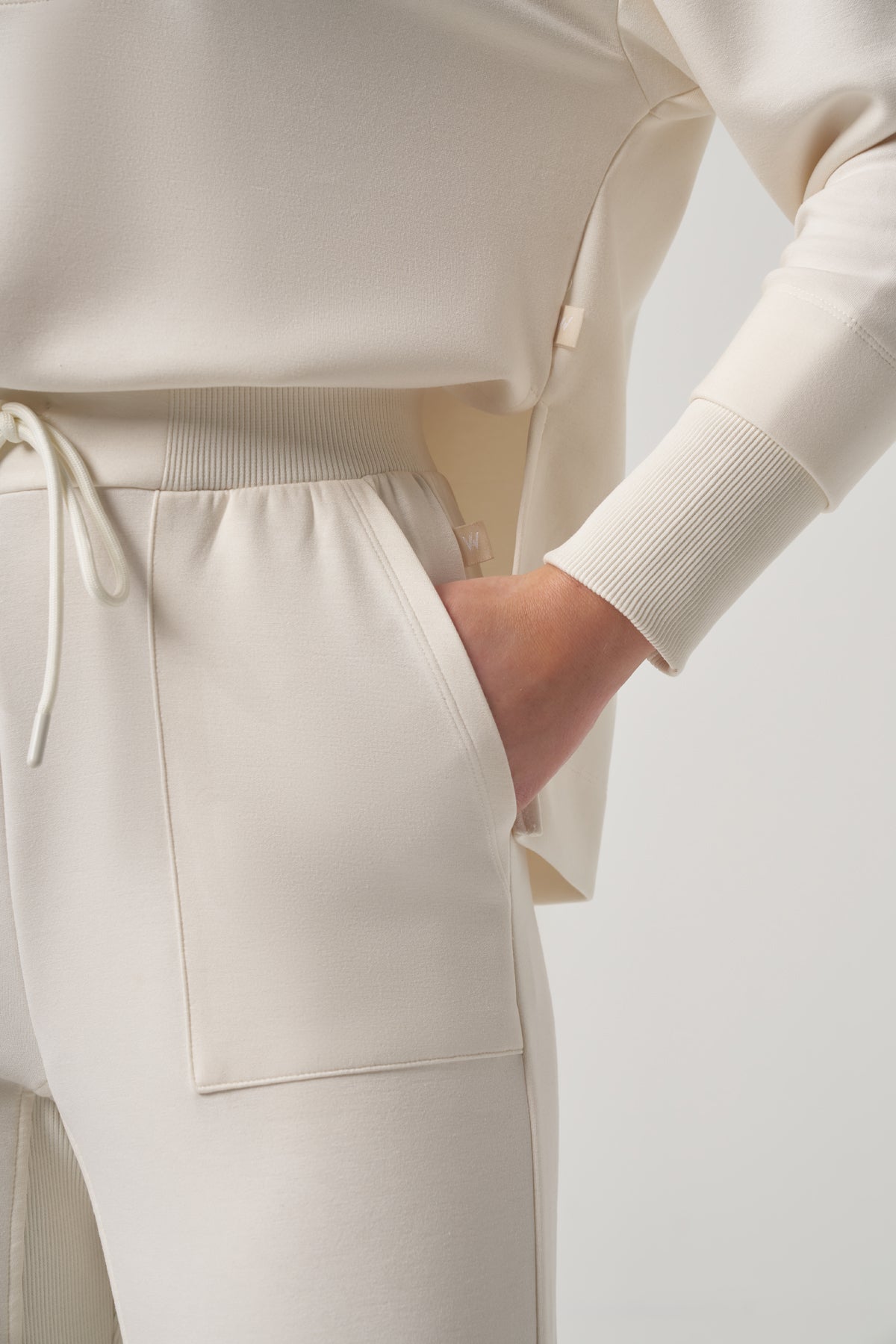 Clar Ecru Modal Zip Pullover & Pant Set