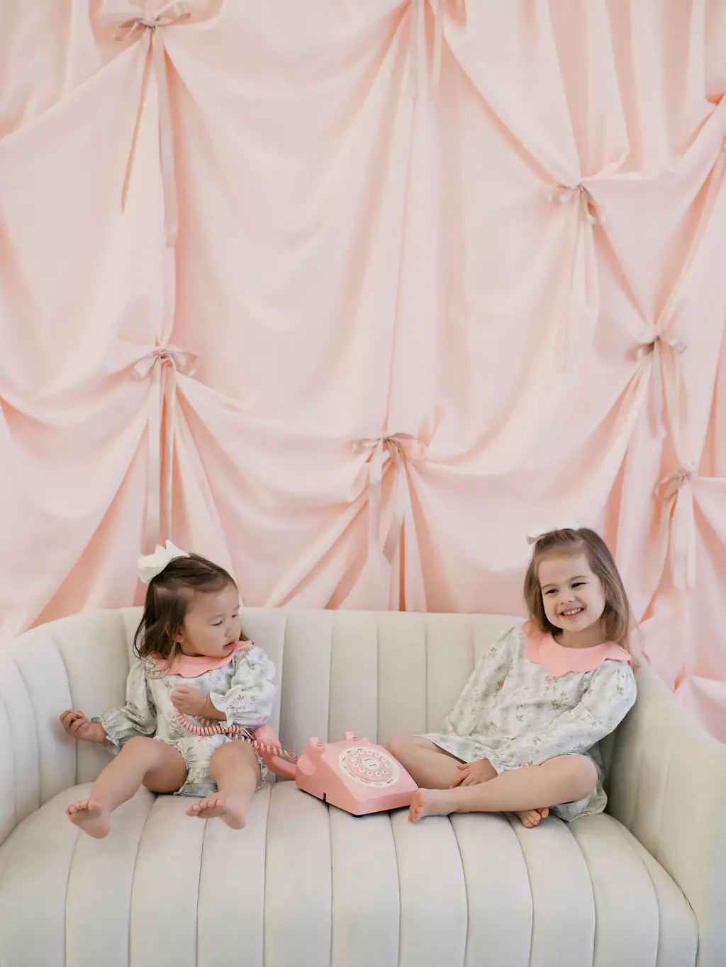 Vintage inspired spring floral dress for toddler girls