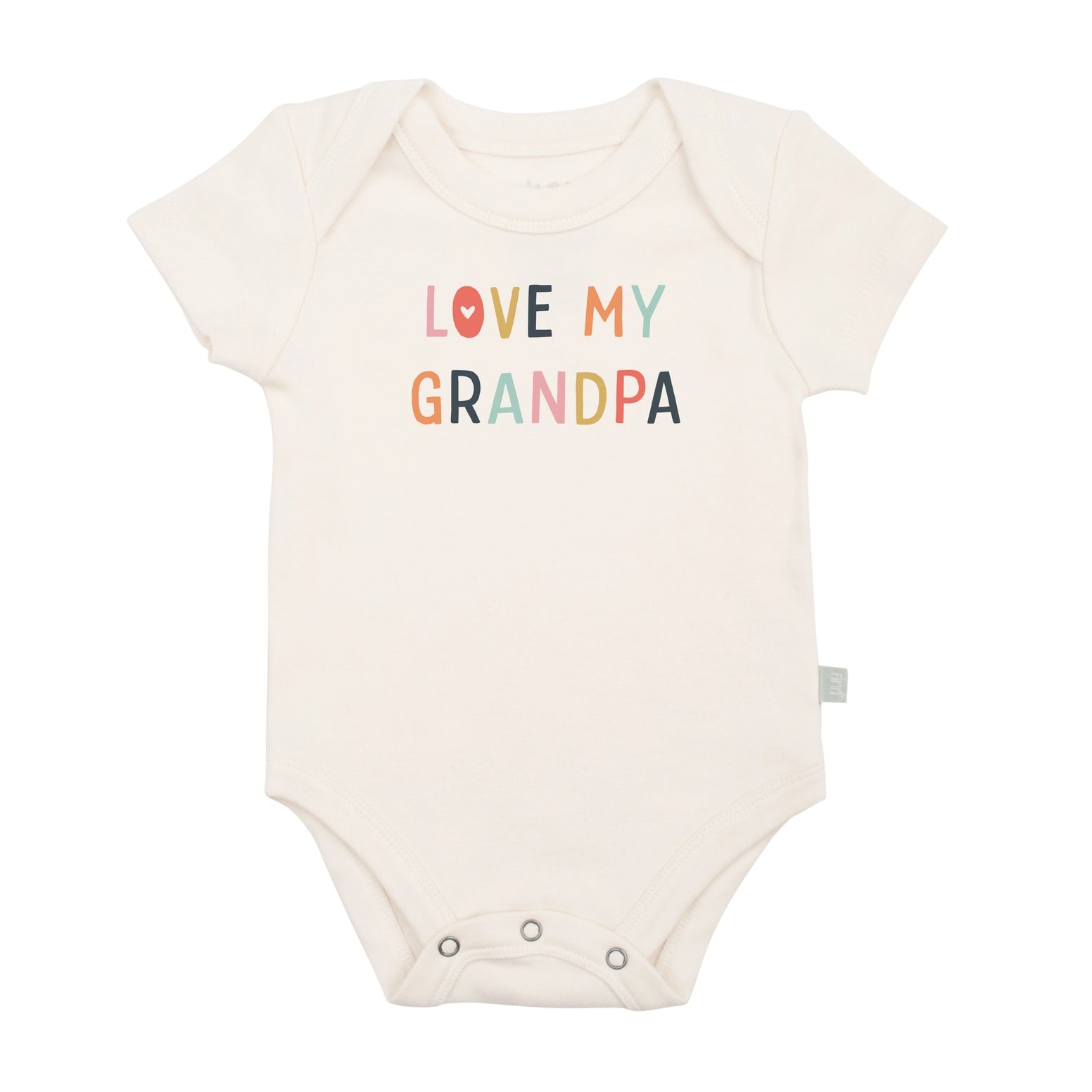 Love grandpa rainbow letter baby bodysuit
