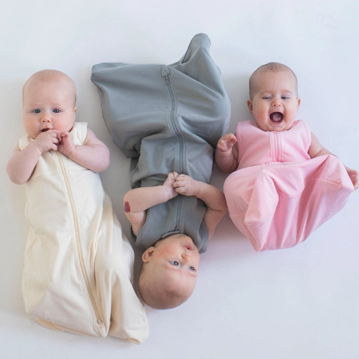 Organic cotton infant sleep bag with zipper closure for comfortable bedtime