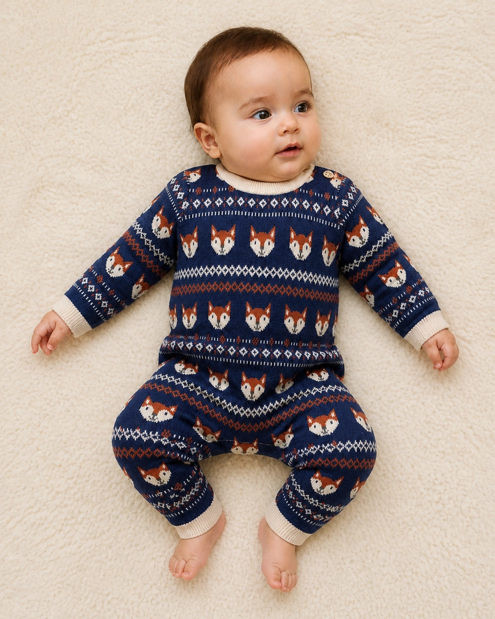 Fox Baby Knit Jumpsuit