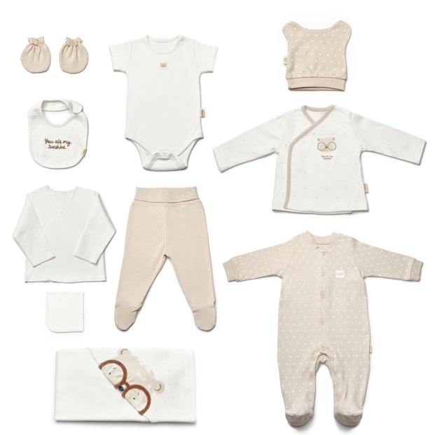 Teddy Newborn 10 Pcs Set 100% Organic Cotton