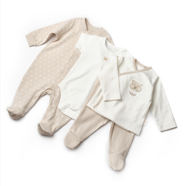 Teddy Newborn 10 Pcs Set 100% Organic Cotton