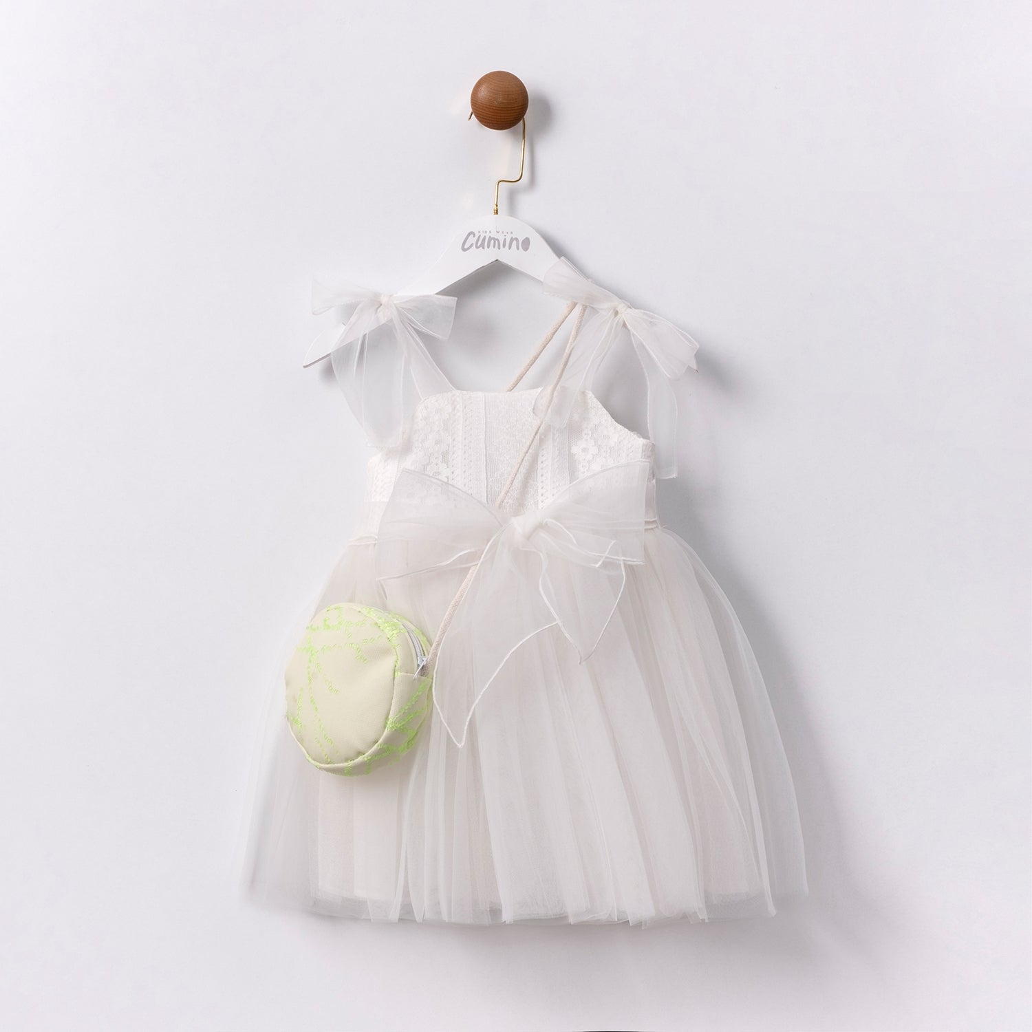 Ivory Dress & Matching Mini Bag 5-6Y