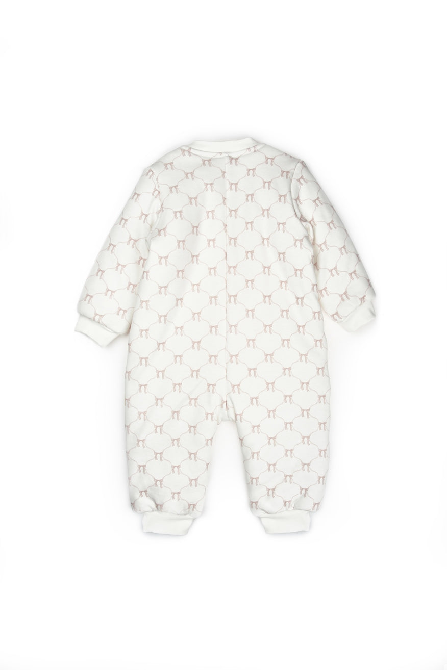 Honey and Hive blush bow baby romper