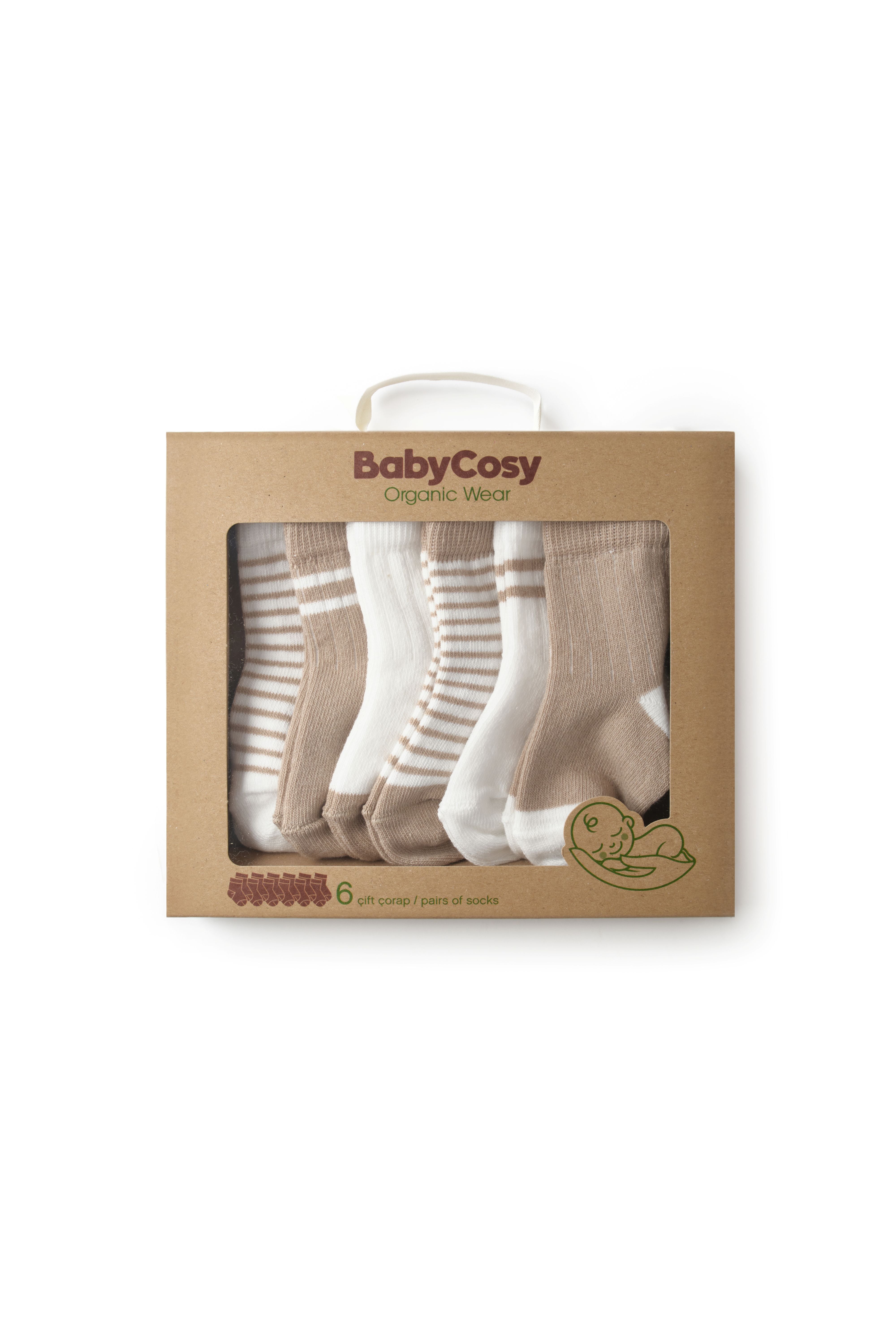 Soft baby socks in neutral colors for everyday wear
