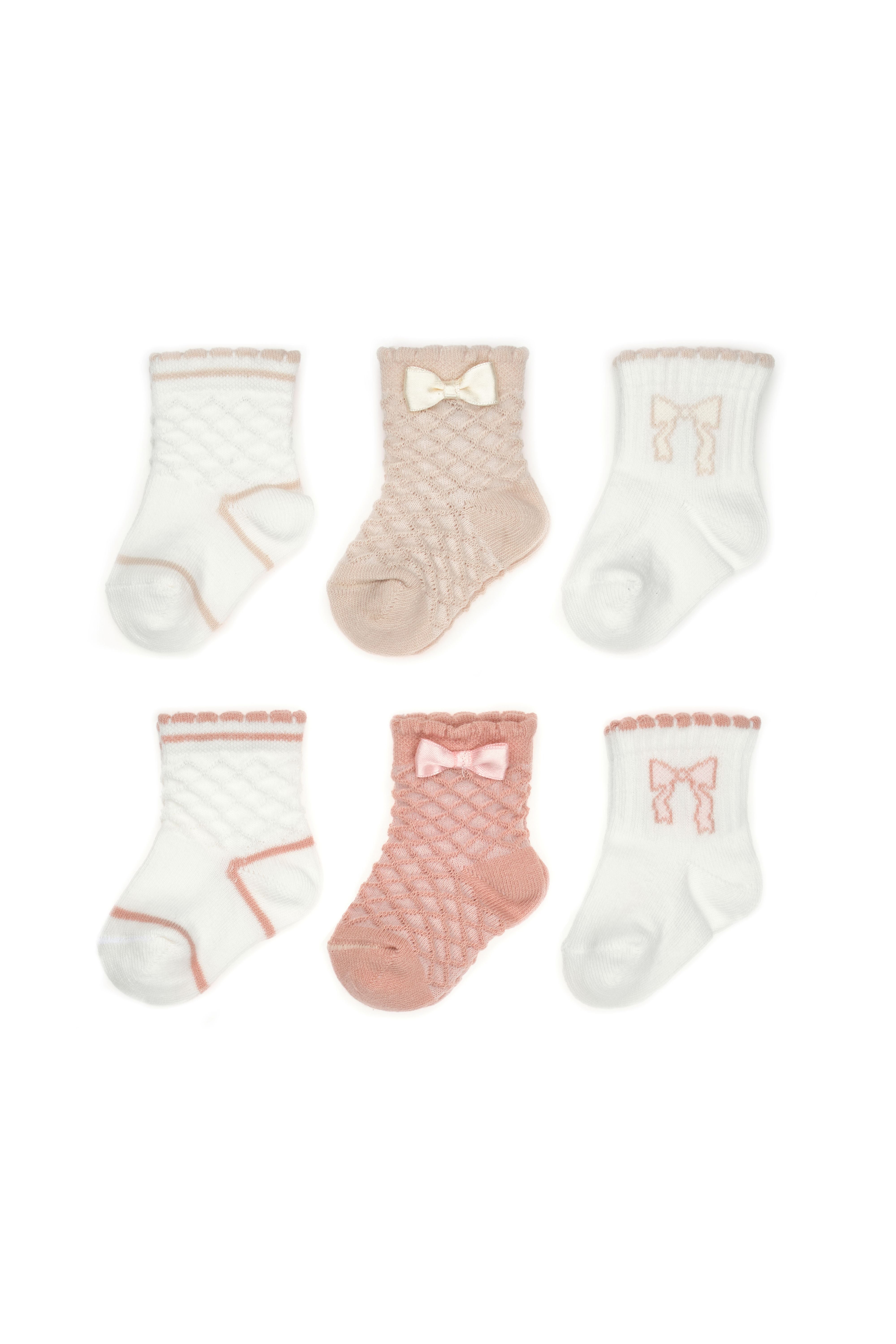 Organic Baby Sock Pink Set – 6 Pairs