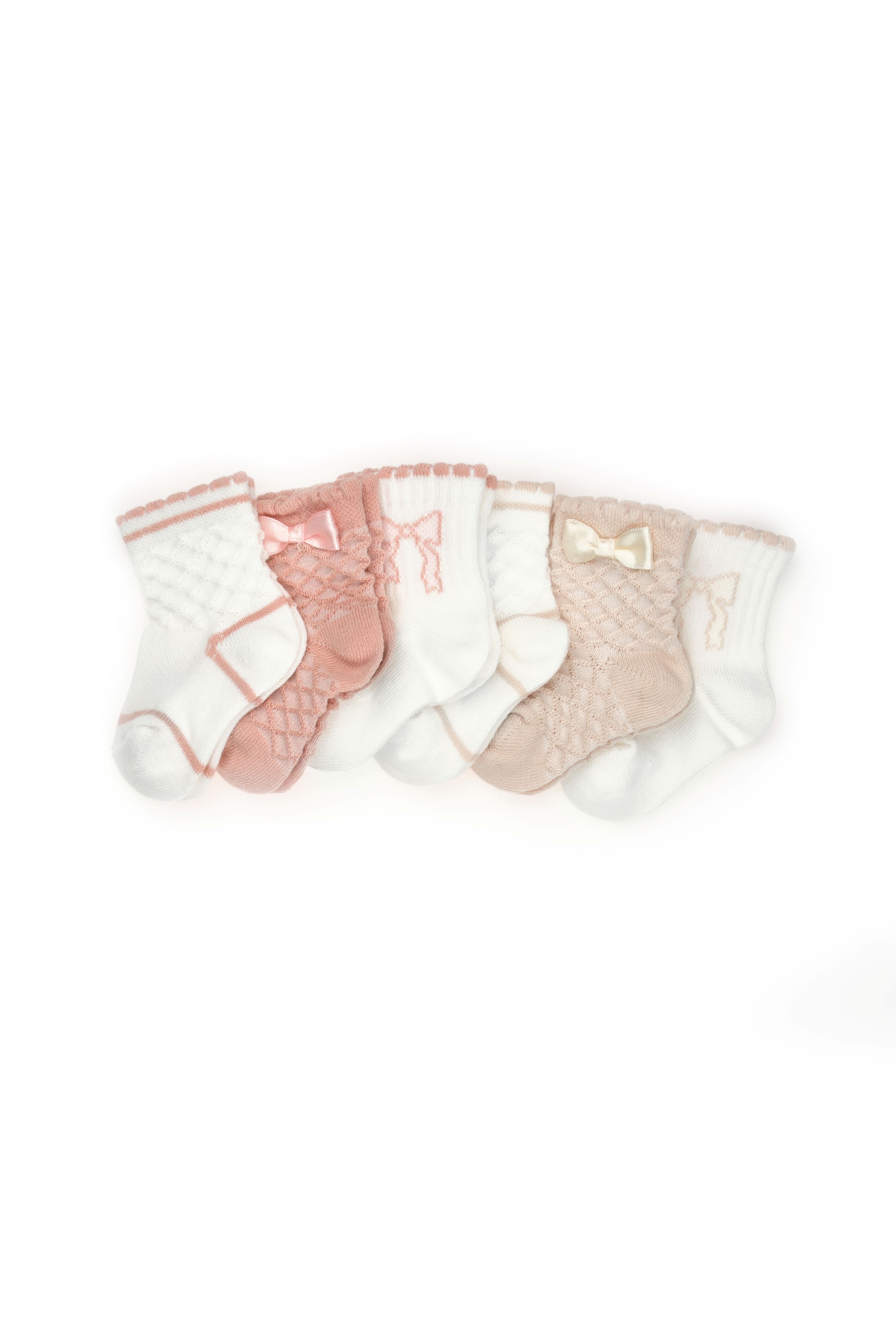 Organic Baby Sock Pink Set – 6 Pairs