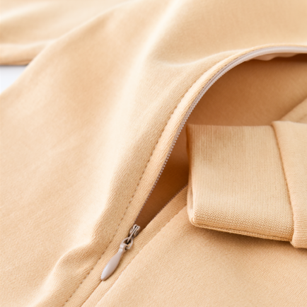 Soft mustard color baby onesie in 100% organic cotton, perfect for daily newborn wear