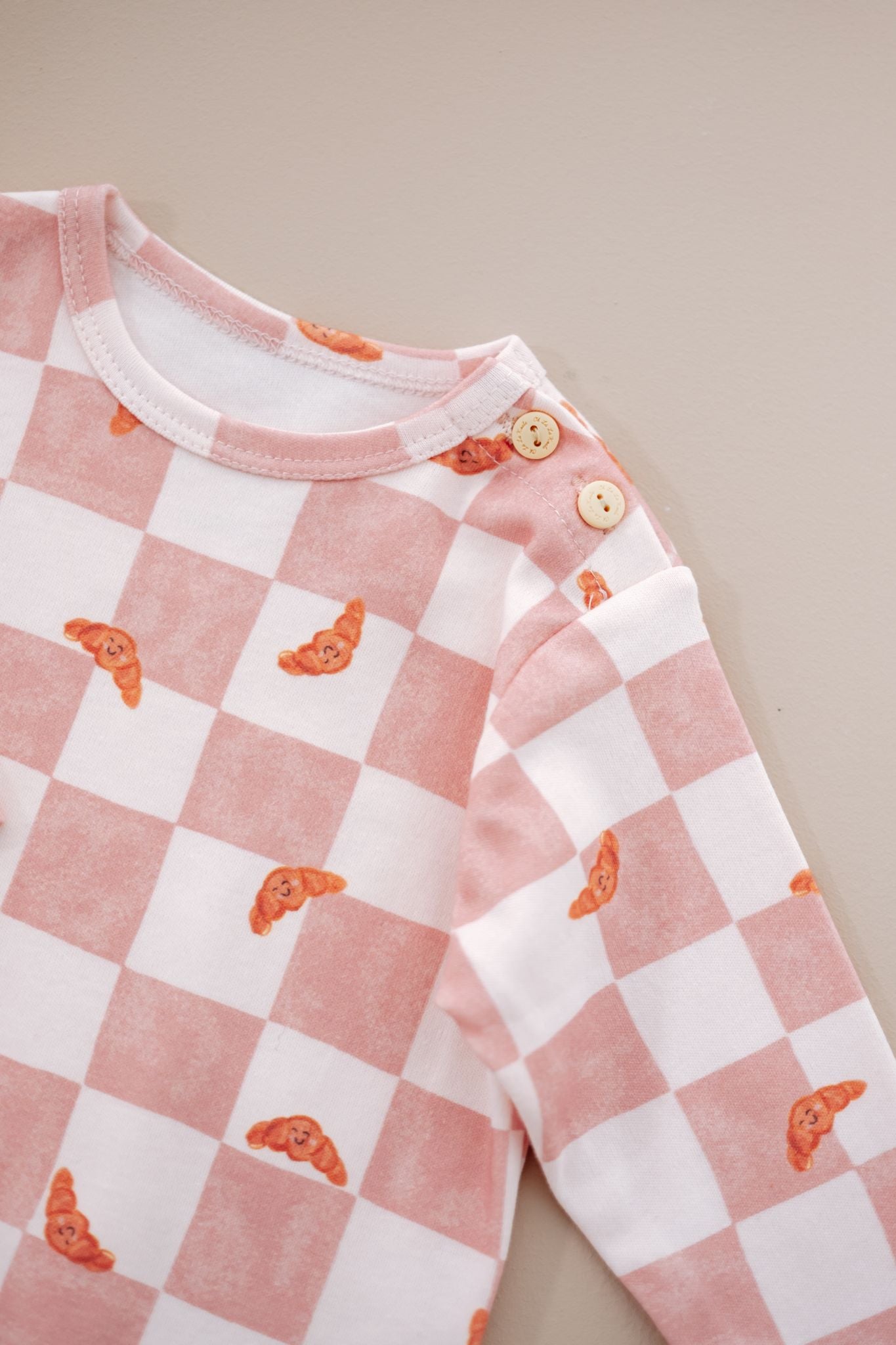 Baby croissant print lounge set
