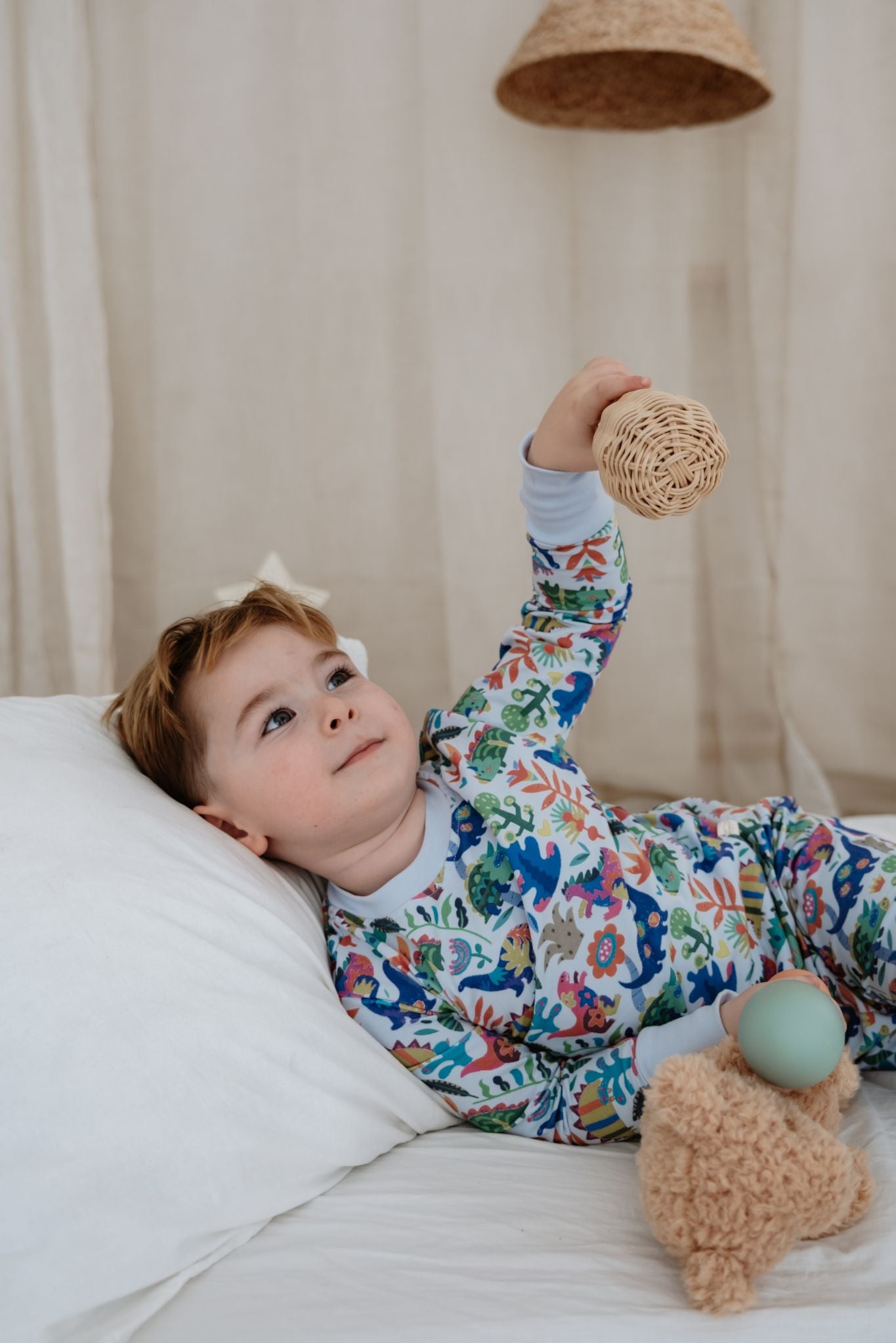 Kids long sleeve dinosaur pajama set