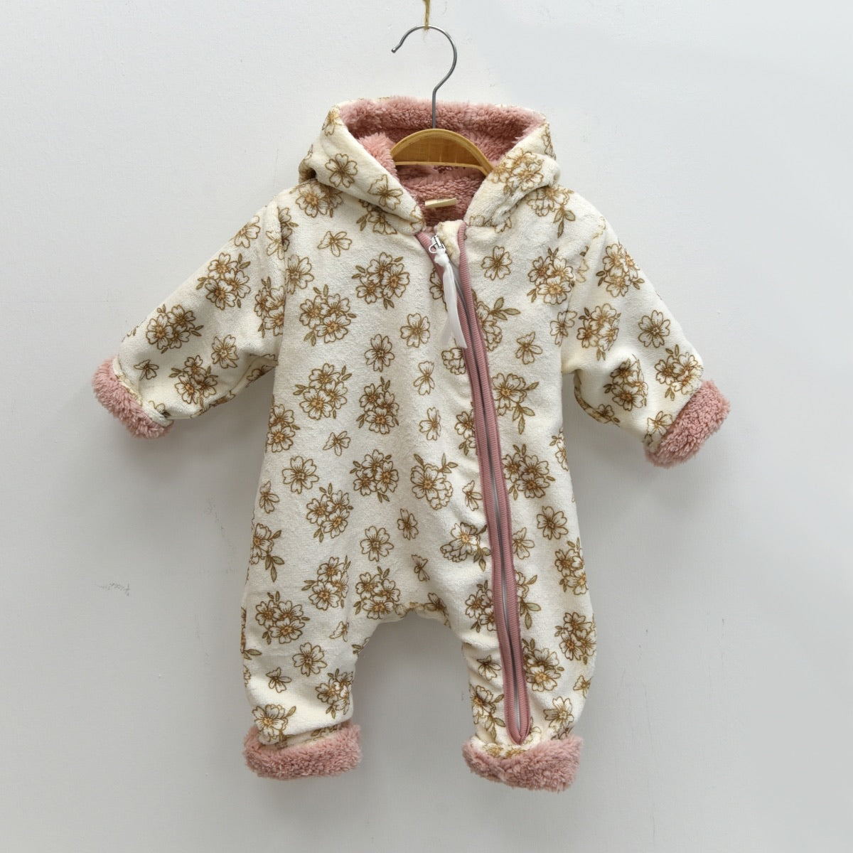 Sweet Rose Sherpa Hooded Onesie