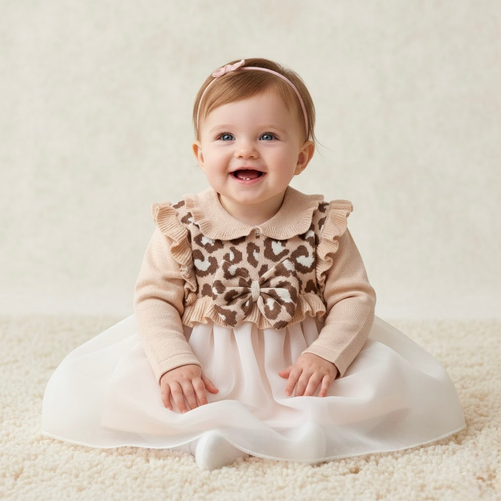 princess polly baby blue dress Doll Dress Beige Zebra Print