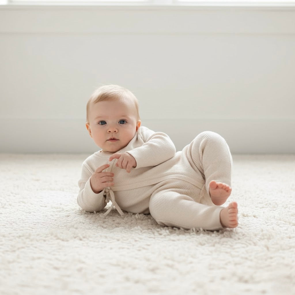 Knit Heirloom Organic Kimono-Cream