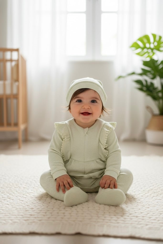 Mint Onesie and Beanie