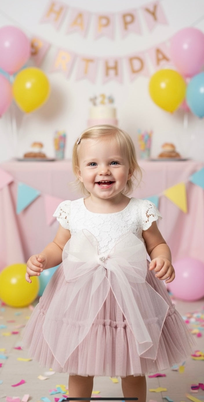 blush pink infant dress Baby Girl Light Pink Long Sleeve Dress
