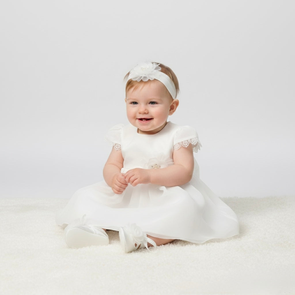Celeste Pearl Blossom Baby Girl Christening Set