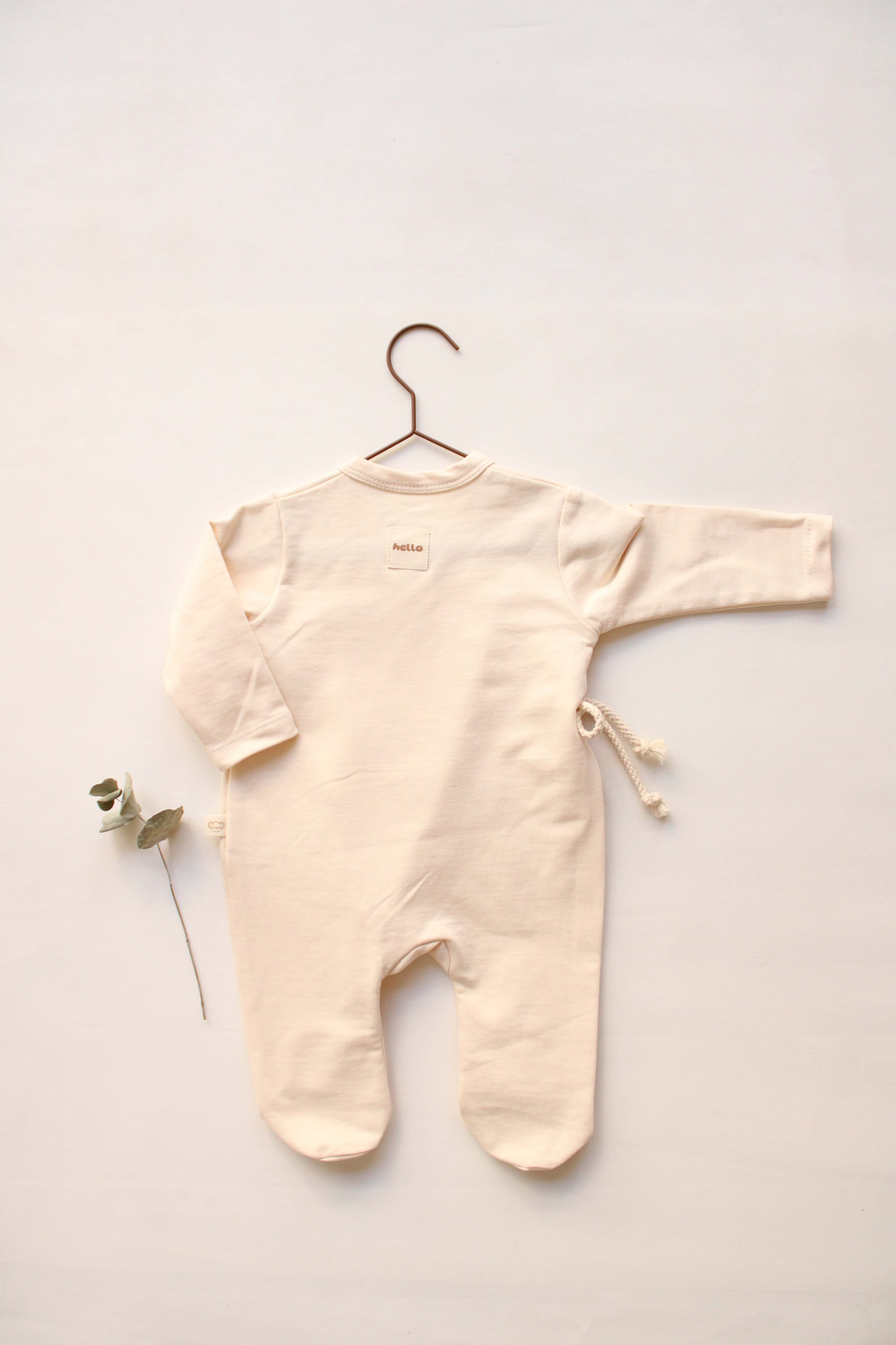 Kimono Cream Footed Onesie