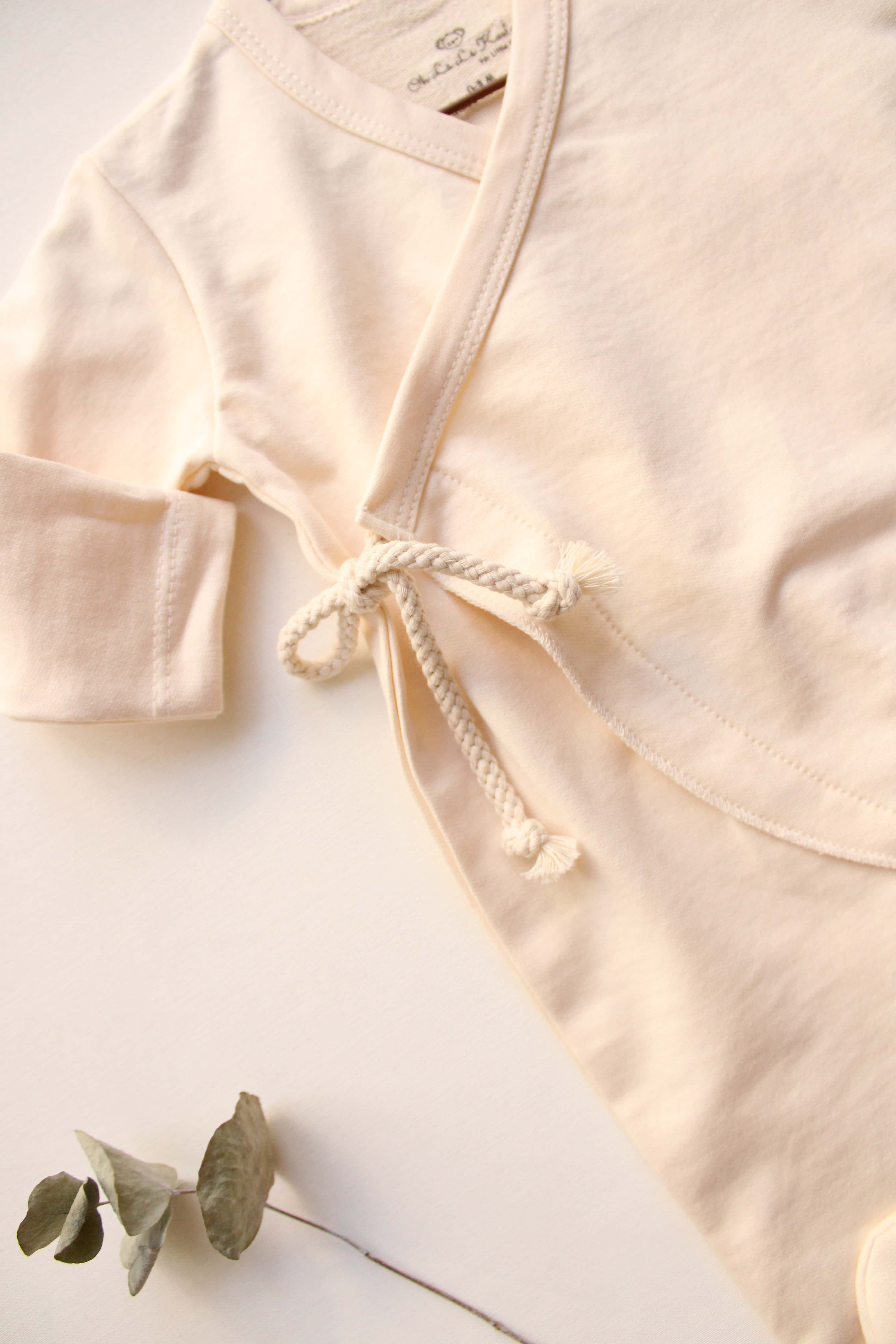 Kimono Cream Footed Onesie