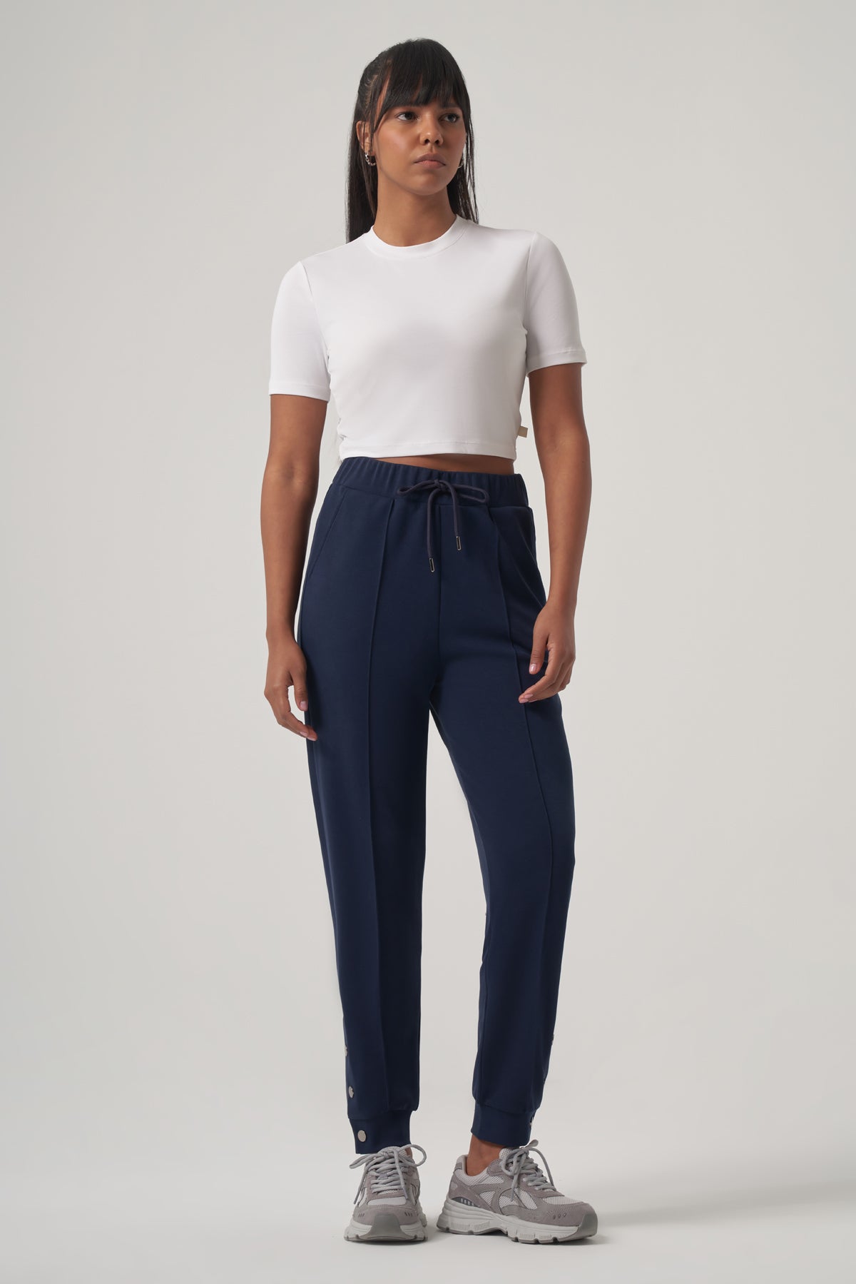Niken Modal Cropped T-Shirt – White