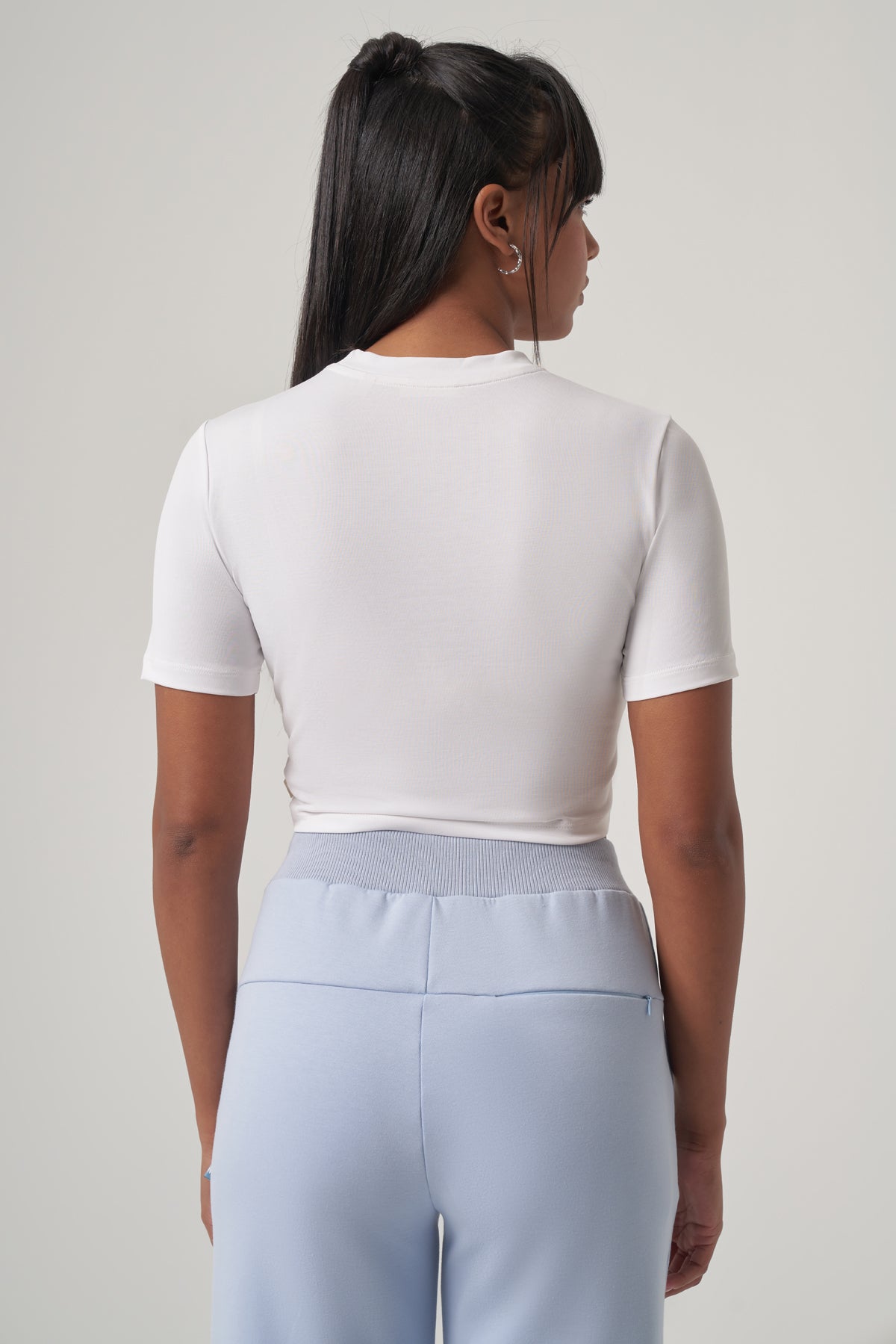 Niken Modal Cropped T-Shirt – White