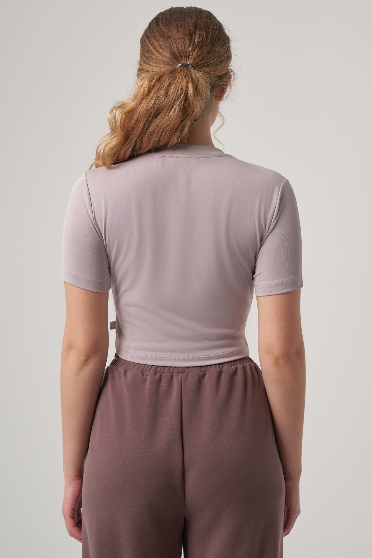 Niken Modal Cropped T-Shirt – Dusty Rose