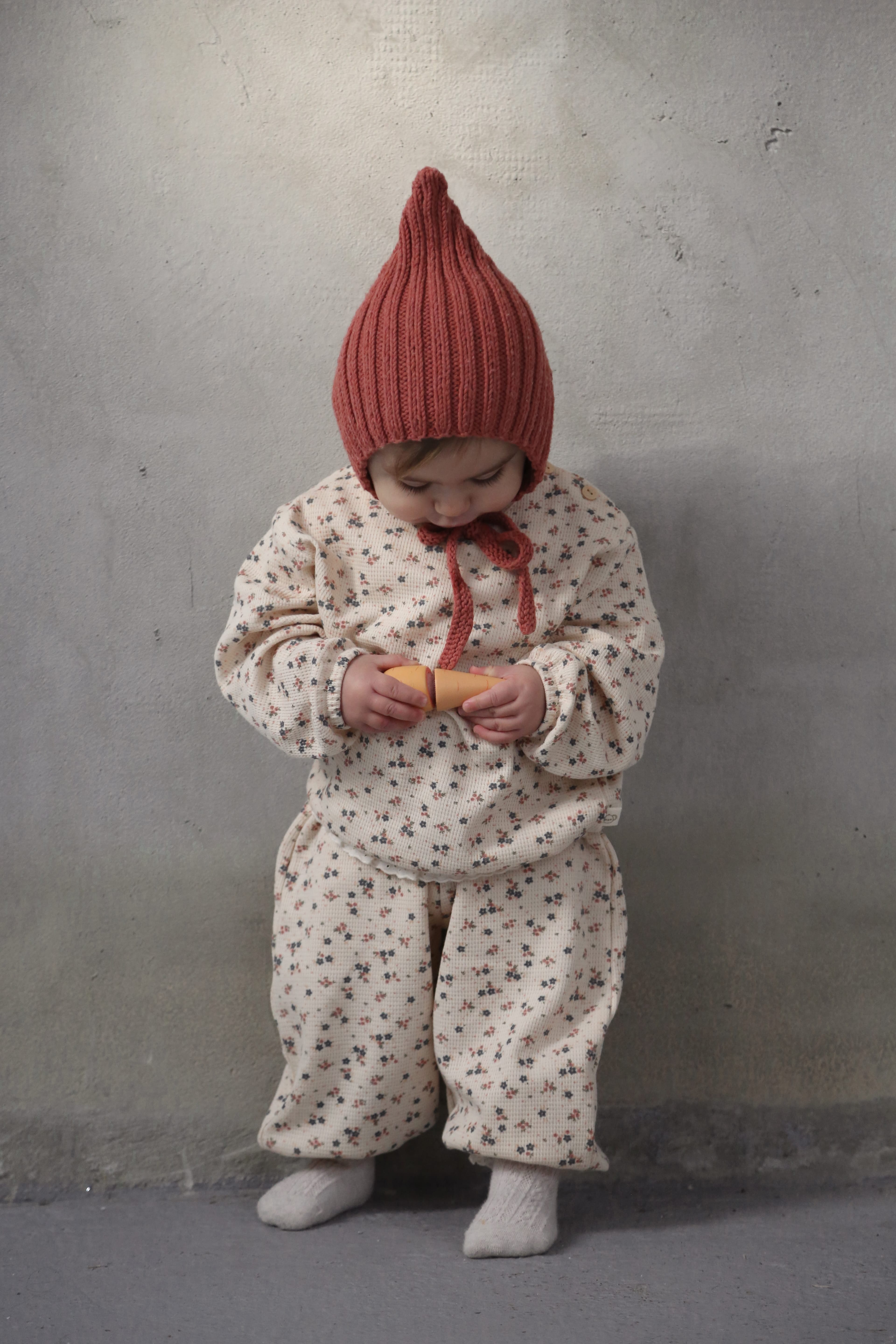 Unisex waffle meadow baby set, organic cotton loungewear for newborns and toddlers