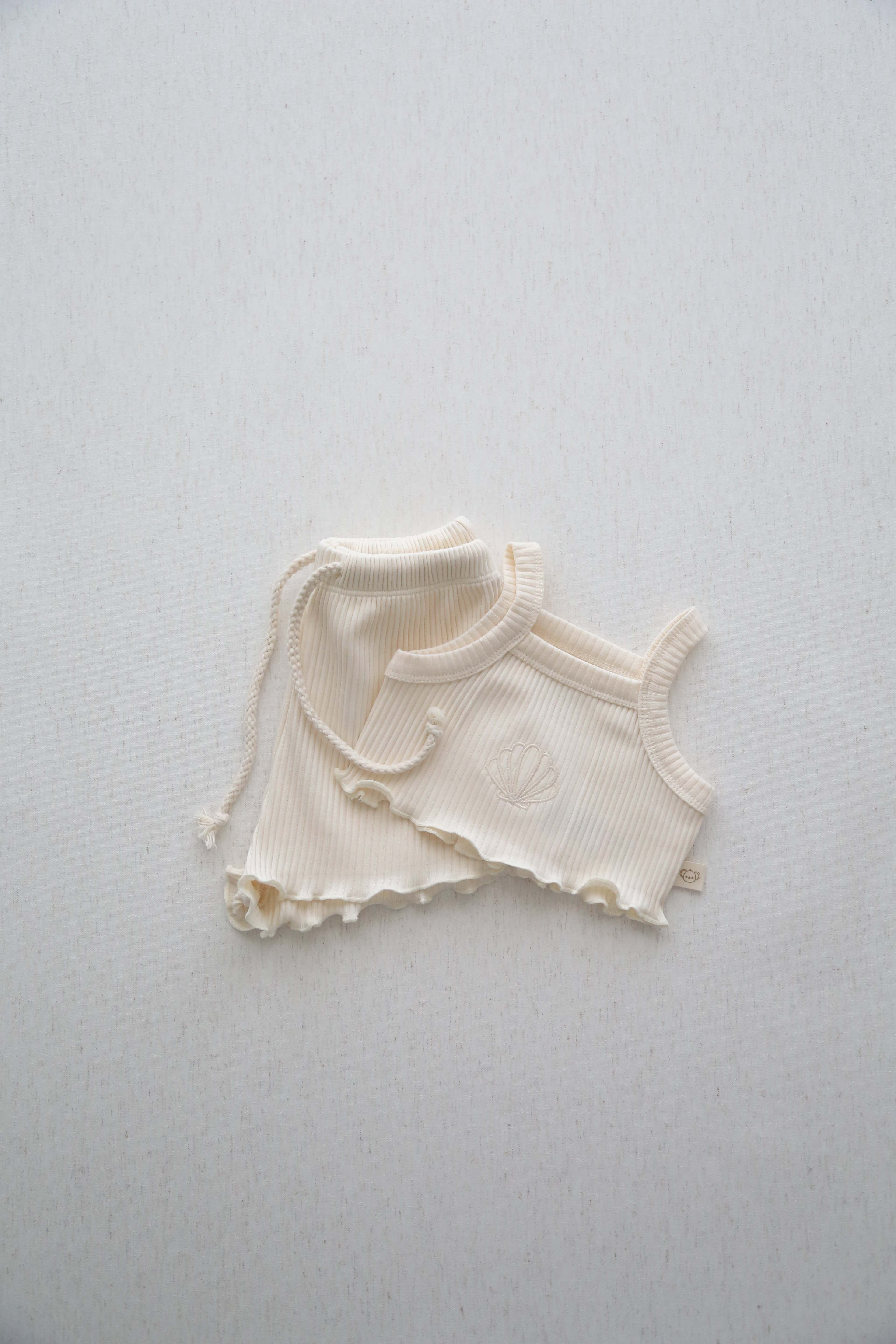 White Crop-Short Set