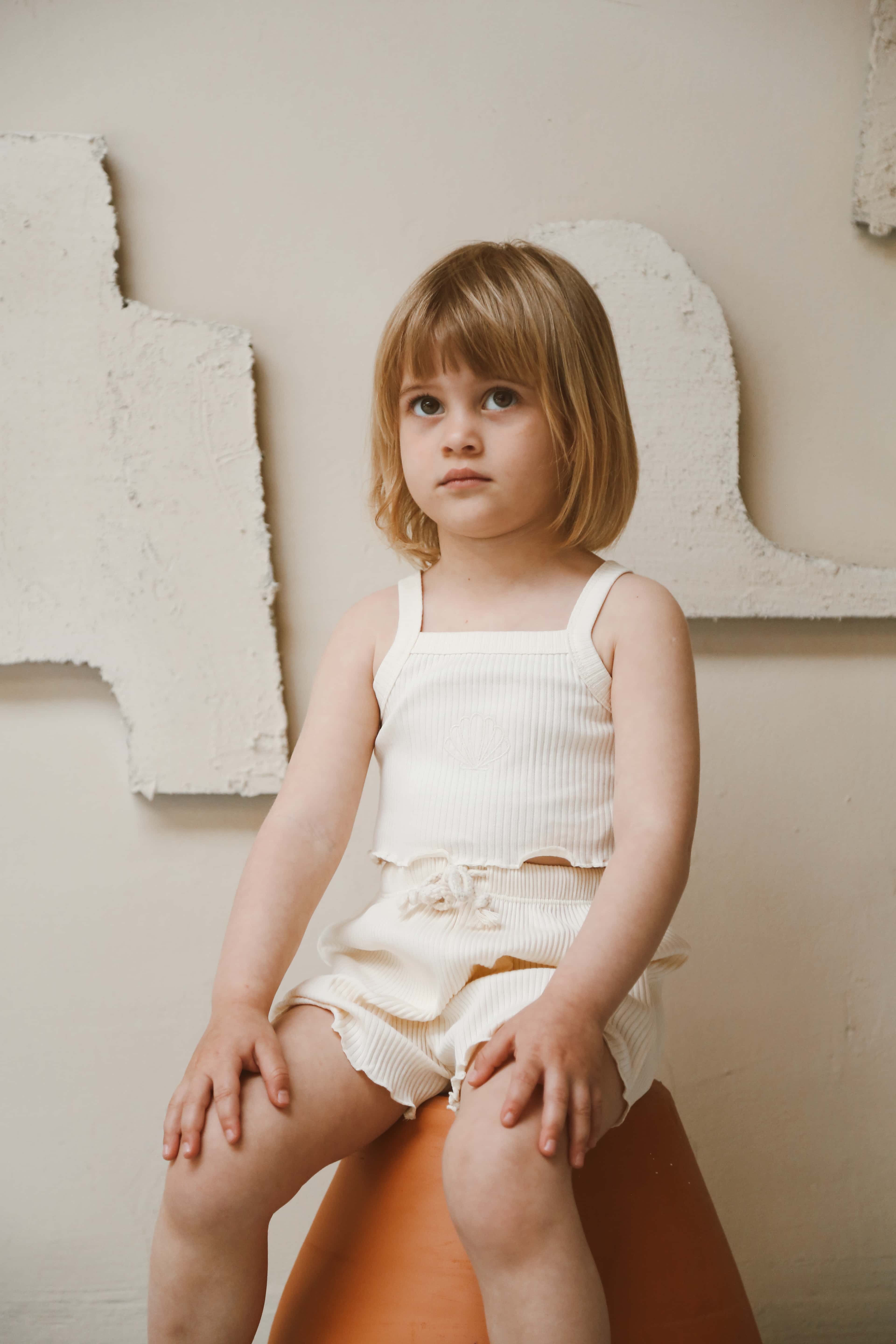 White Crop-Short Set