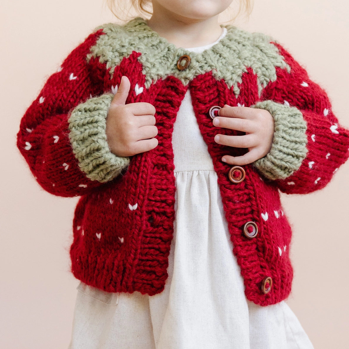 Boutique strawberry baby sweater outfit