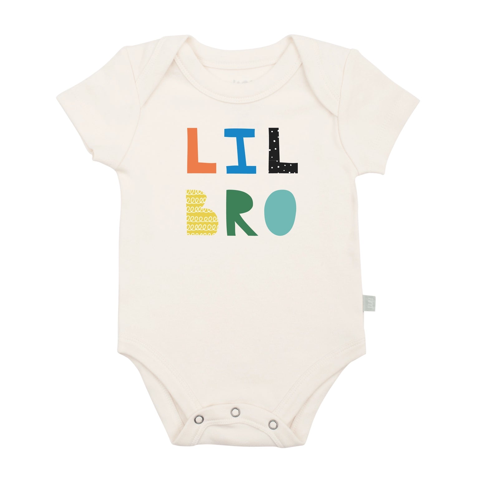 little brother rainbow letter baby bodysuit