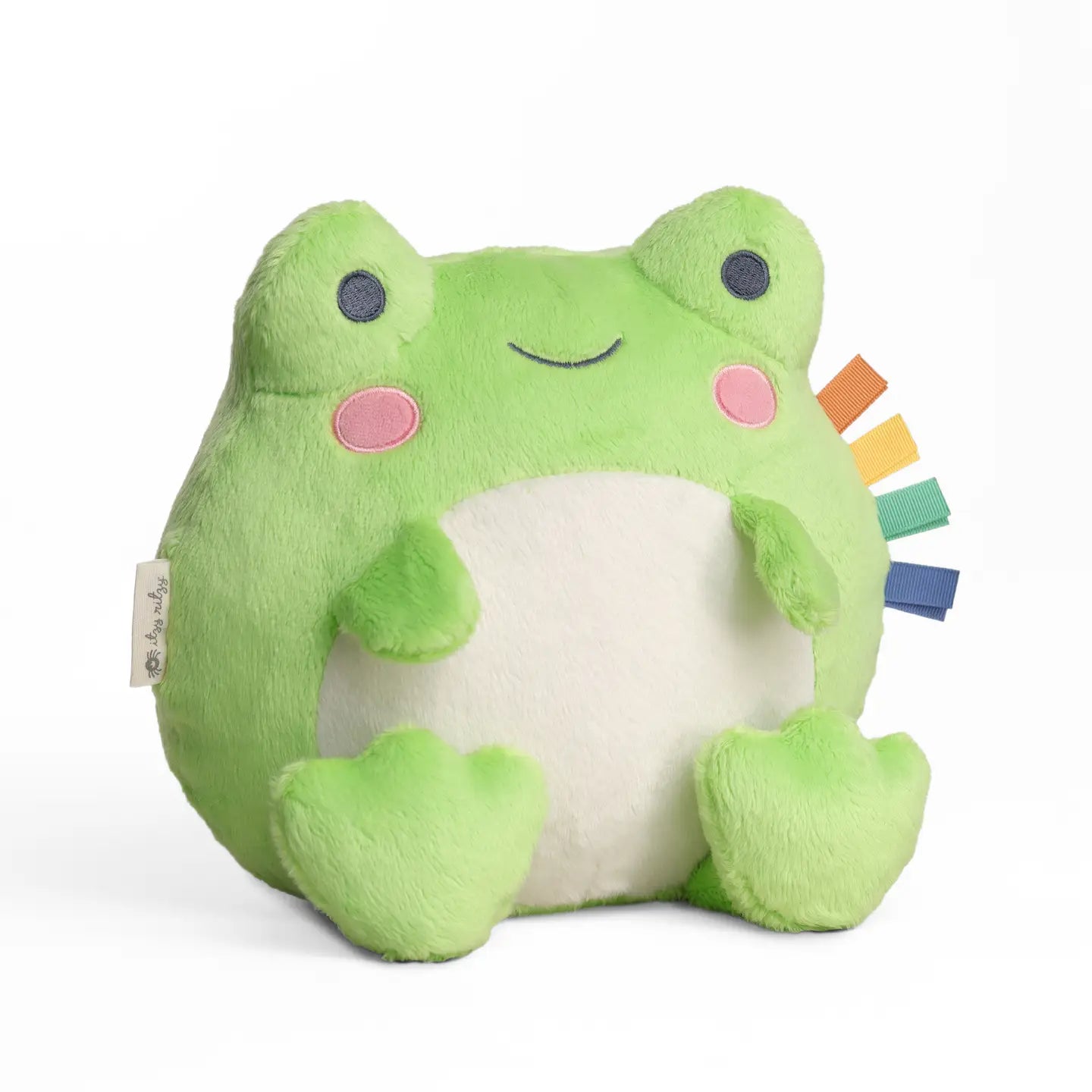 Green frog sensory plush toy for babies