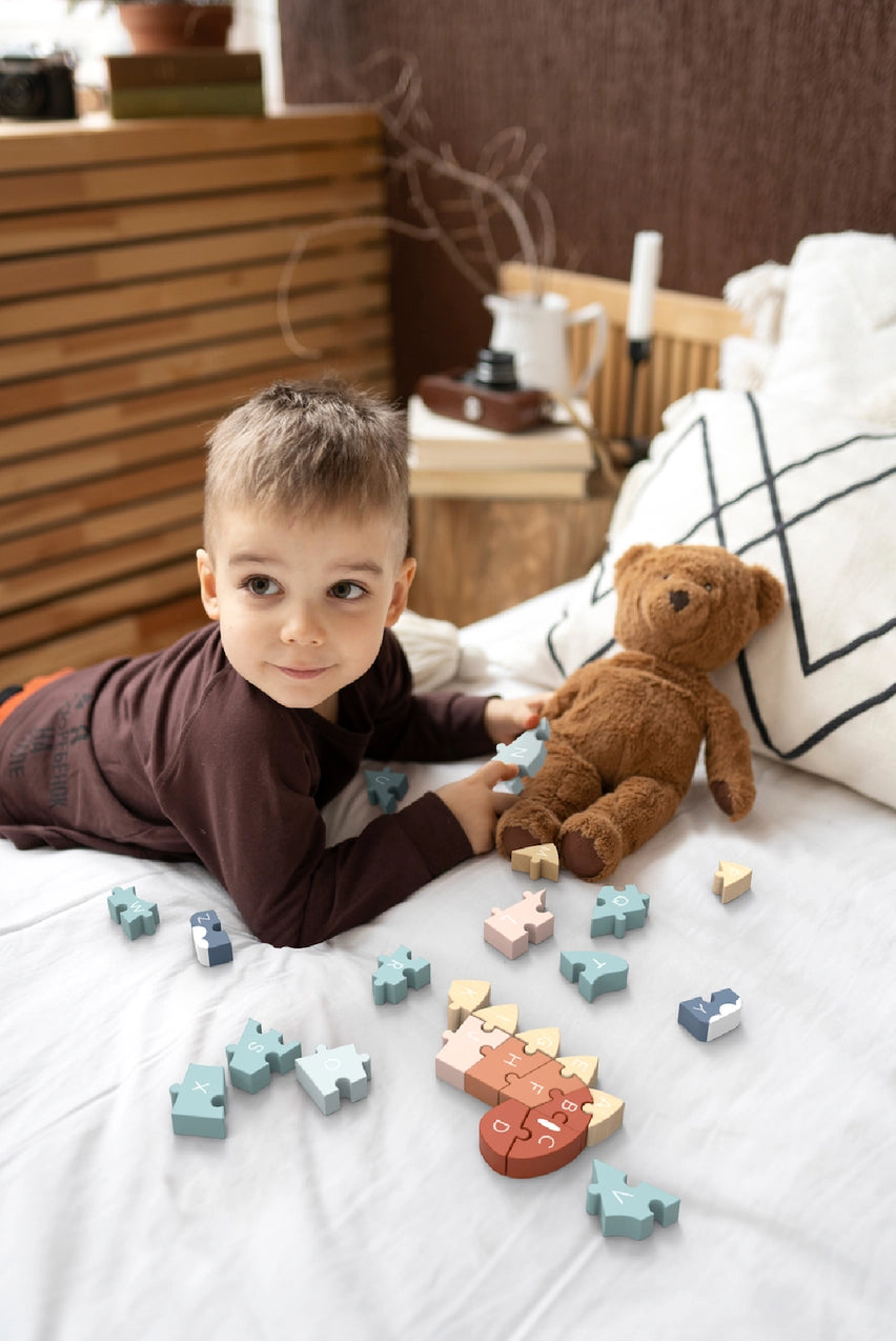Wooden alphabet puzzle for toddlers