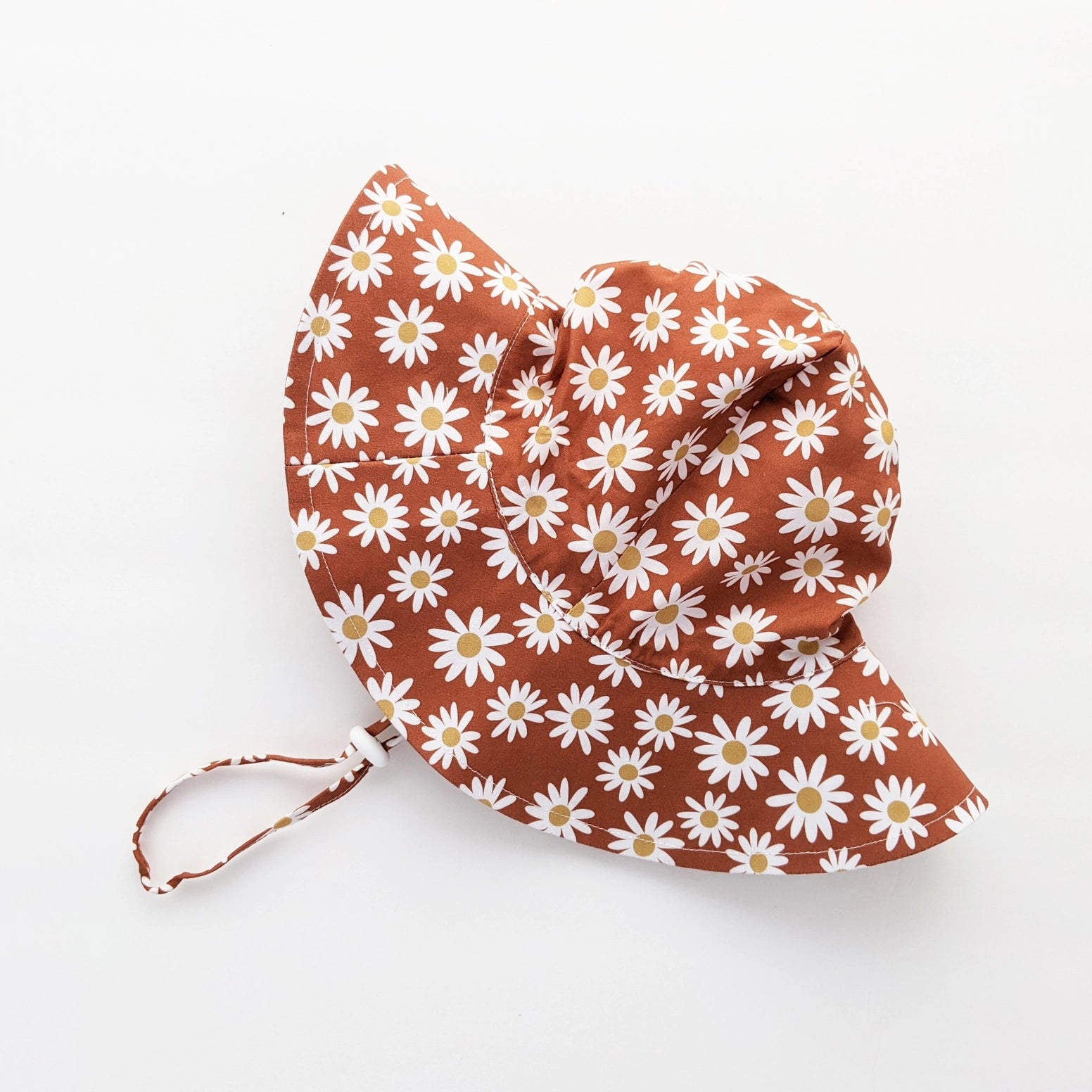 Daisy print cotton baby sun hat