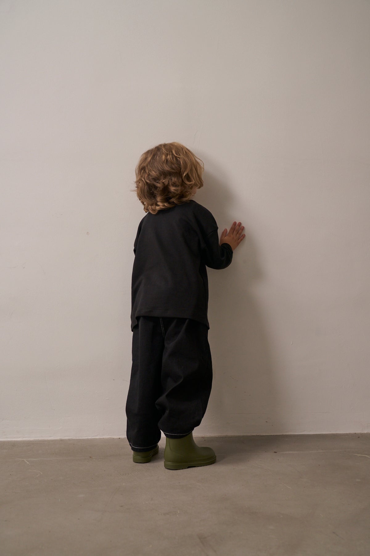 Comfortable black long sleeve top for toddlers and kids