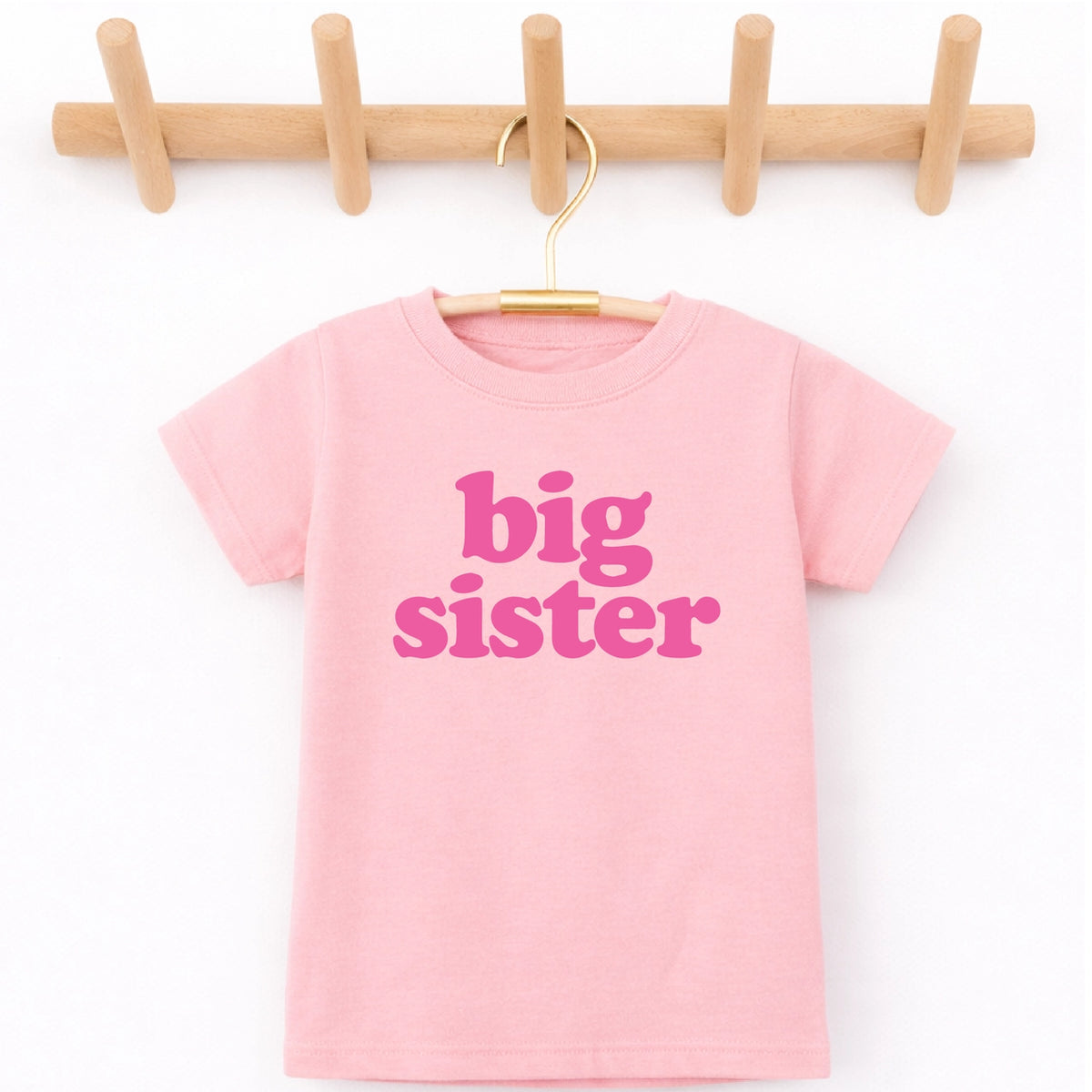 pink Big sister toddler T-shirt