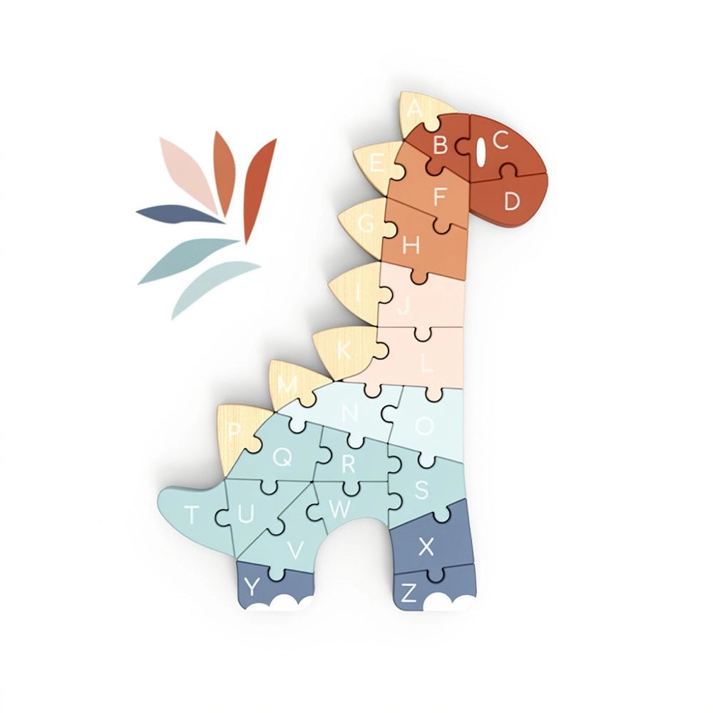 Wooden dinosaur puzzle