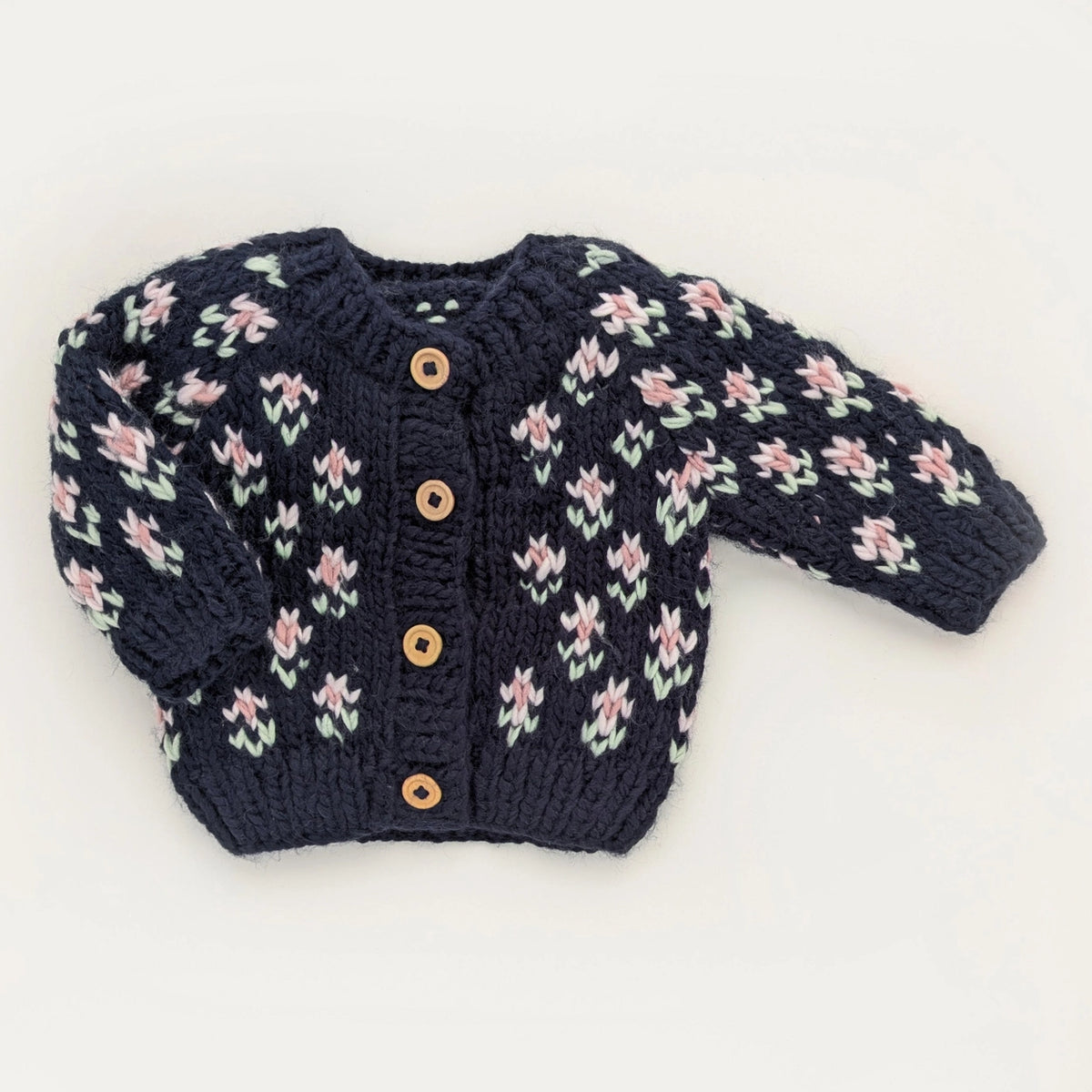 Bitty Blooms Indigo Cardigan