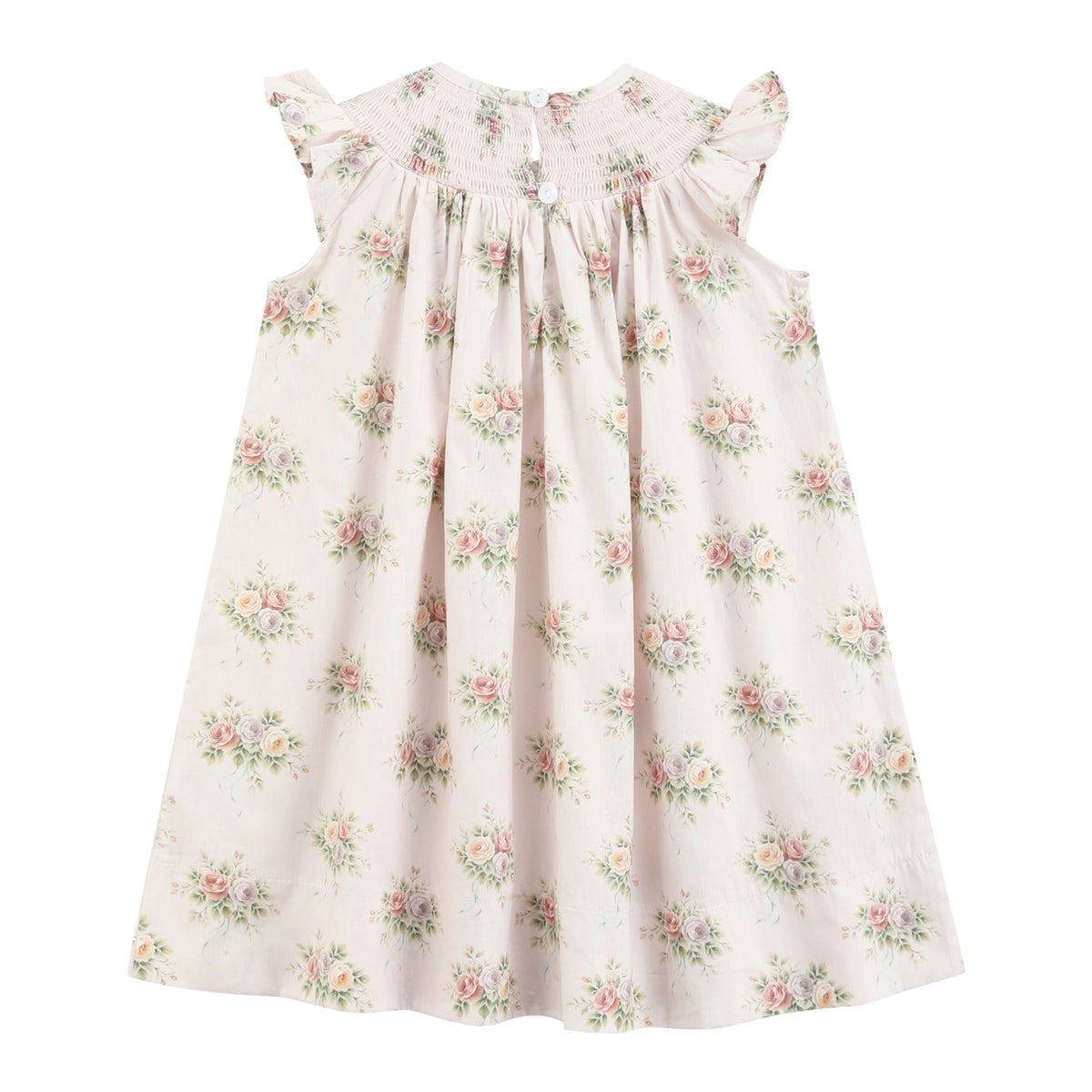 bishop dress with traditional smocked neckline for girls
