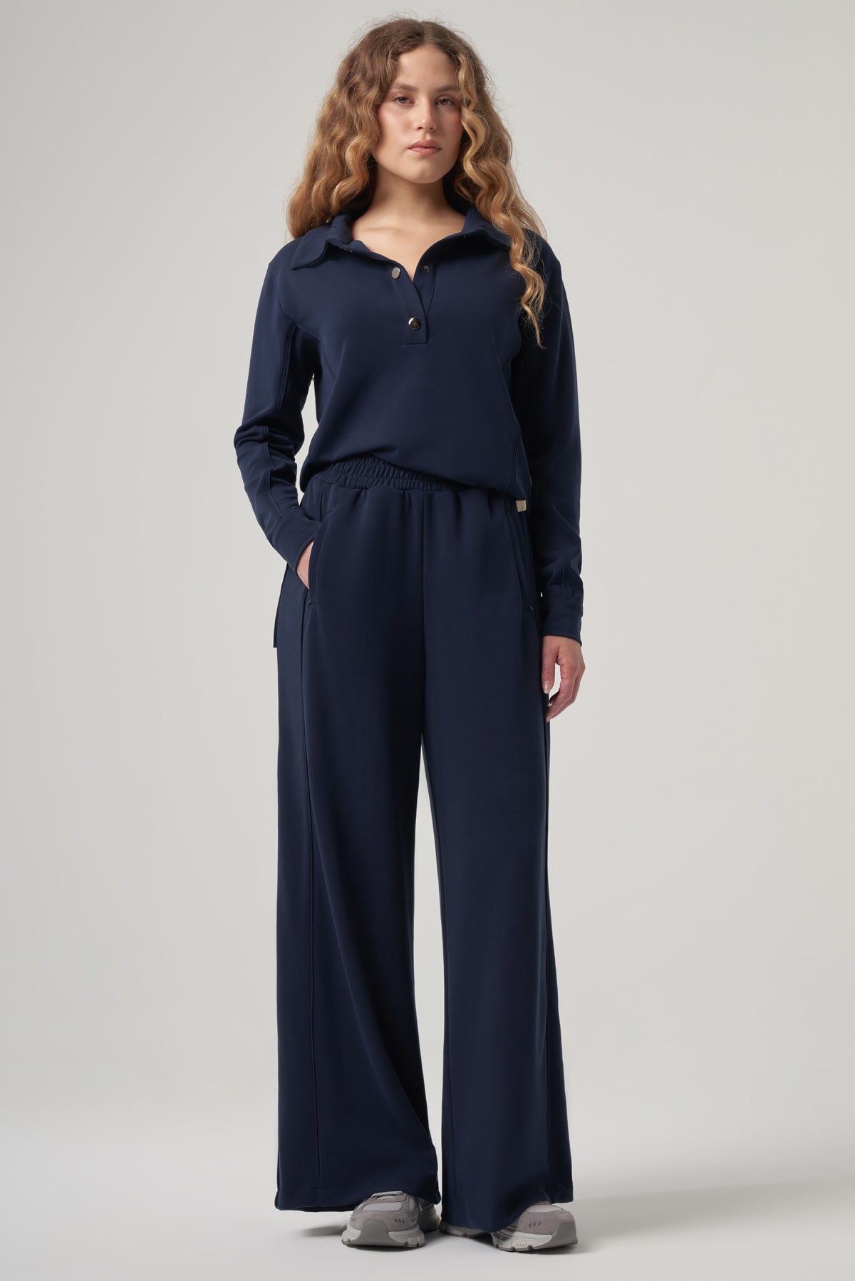 Semi Modal Polo Top & Pant Set