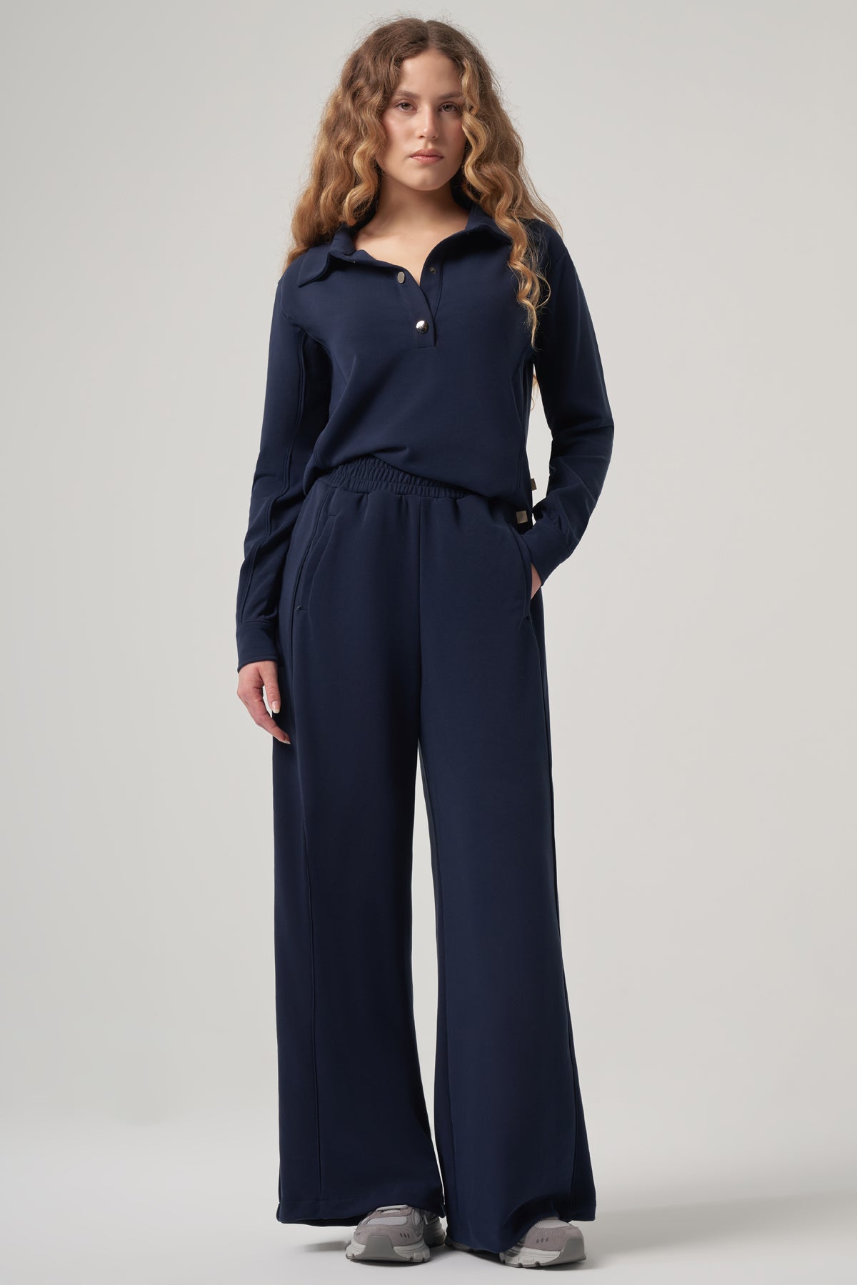 Semi Modal Polo Top & Pant Set