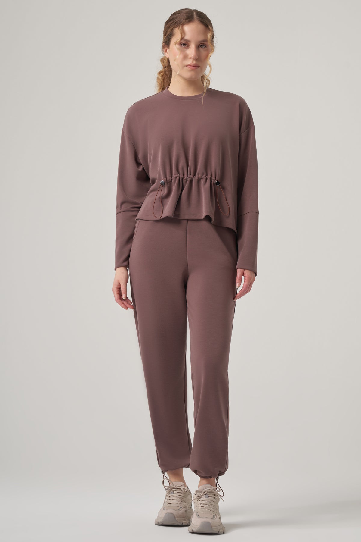 Runo Modal Sweatshirt & Jogger Set