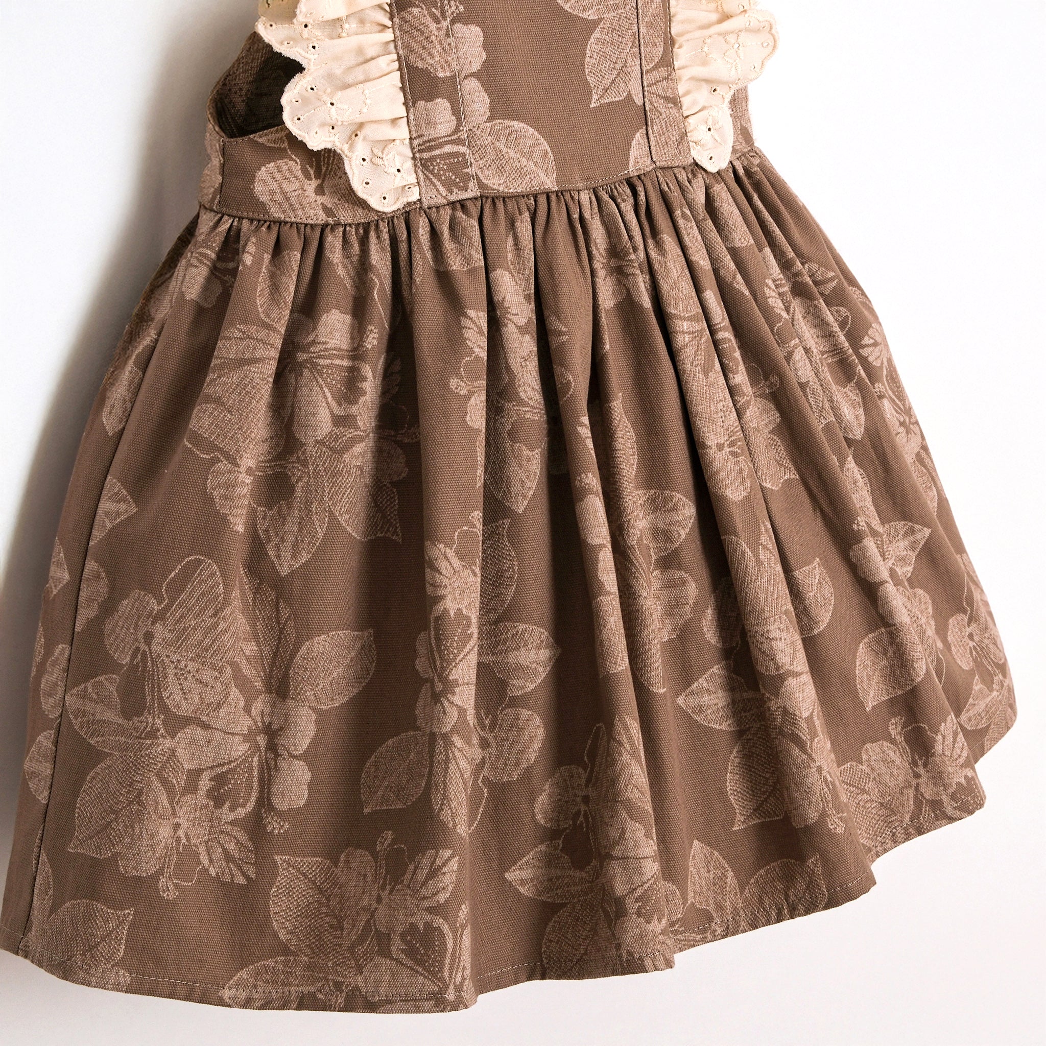 Vintage Floral Pinafore Dress & Blouse