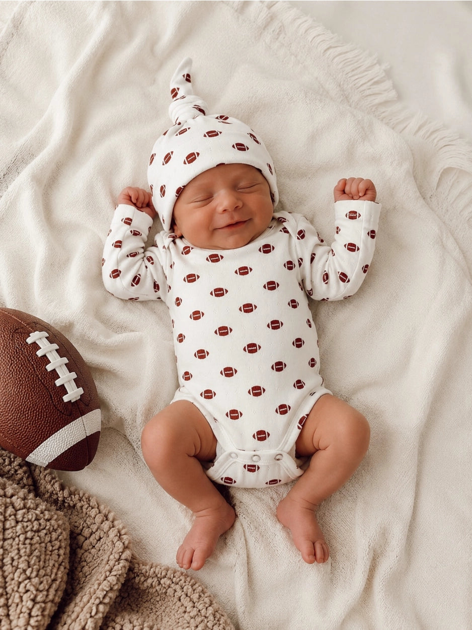 Football / Organic Pointelle  Bodysuit