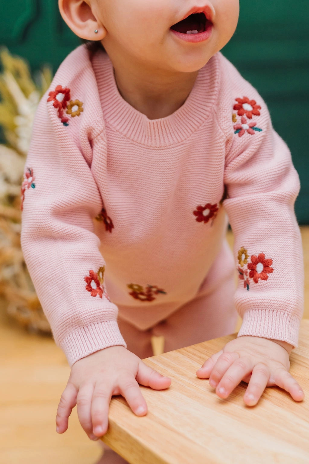 soft pink baby one piece
