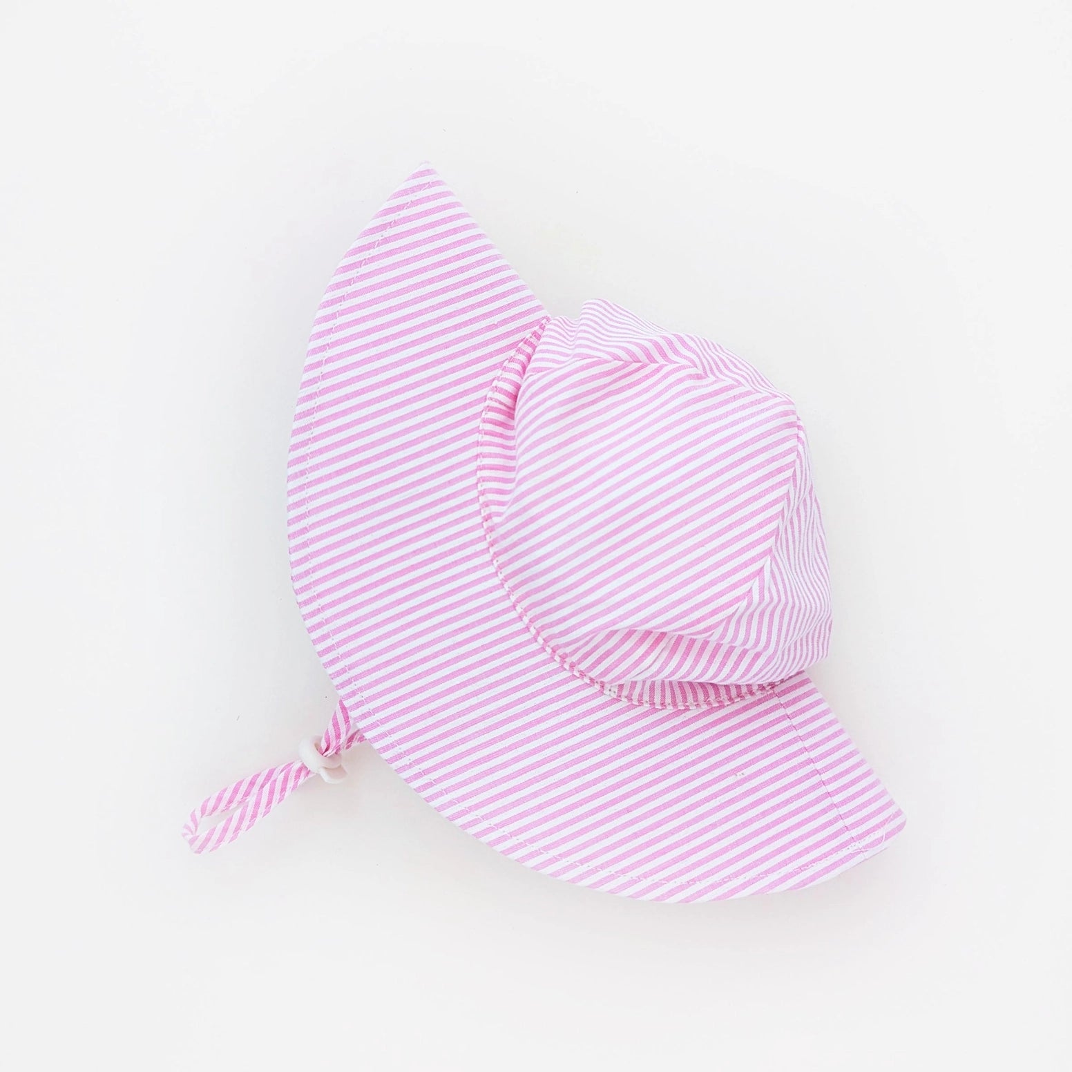 pink stripe baby sun hat wide brim